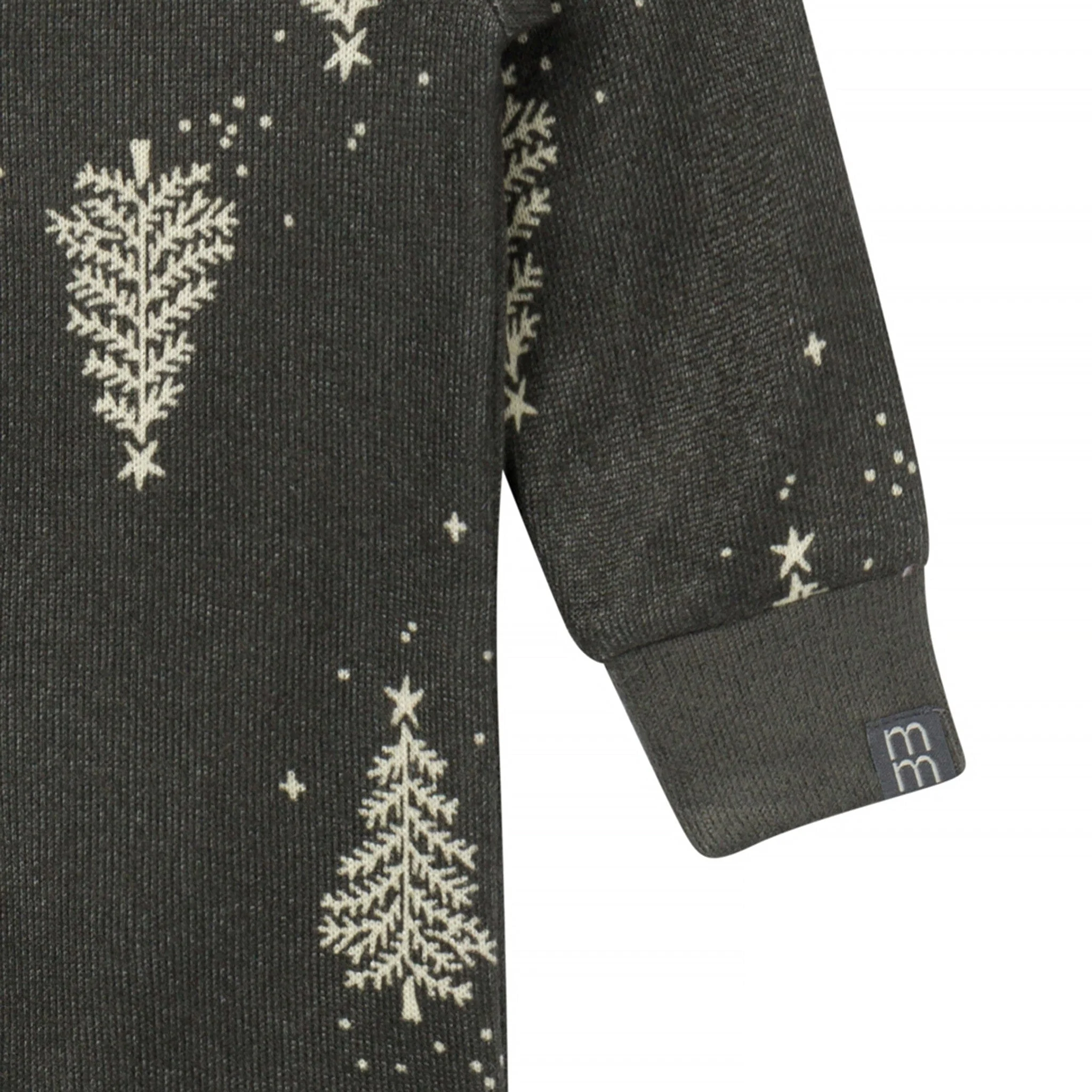 Neutral Green Christmas Tree Snug Fit Footless Pajamas - Image 3