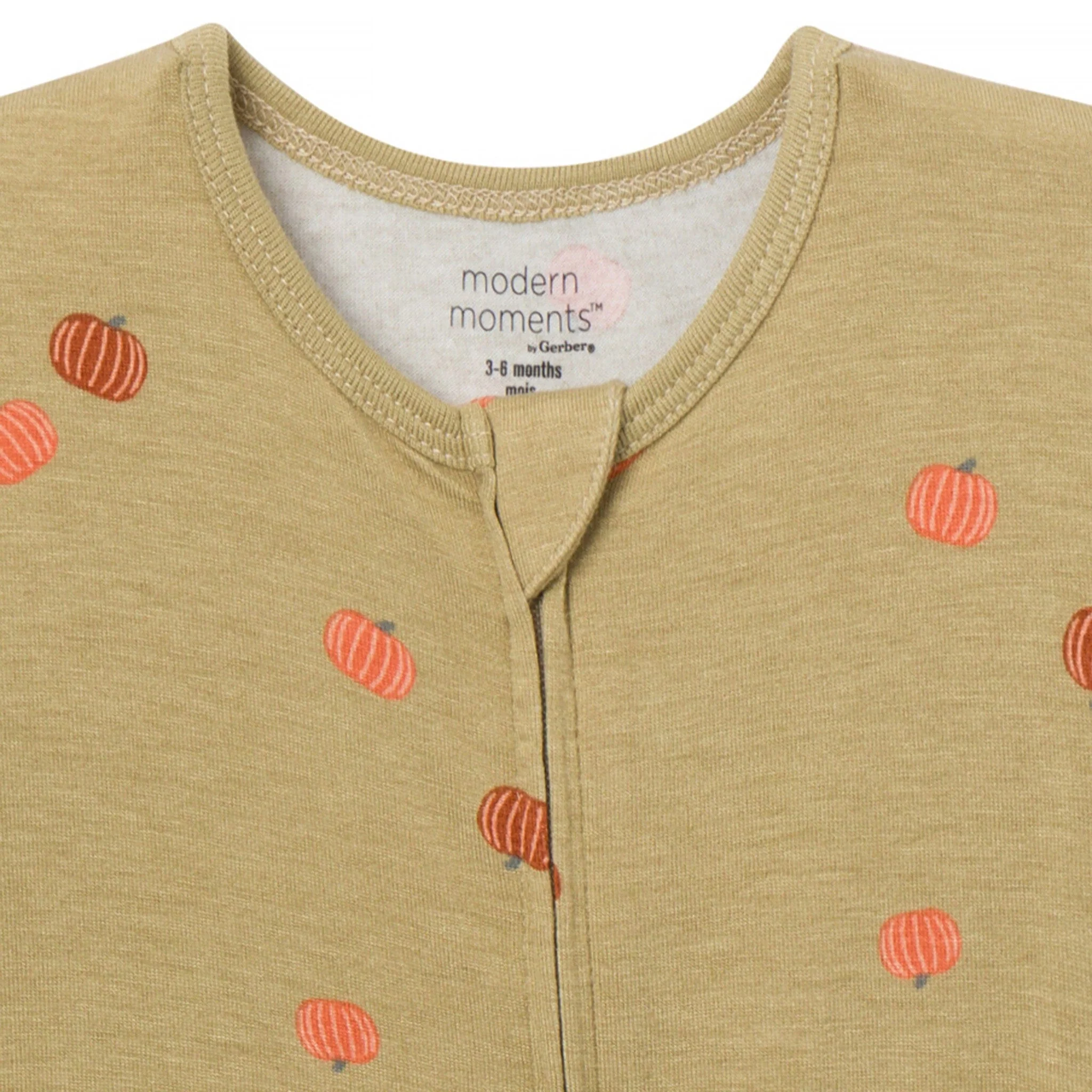 Baby & Toddler Neutral Pumpkin Patch Viscose Snug Fit Footless Pajamas - Image 2