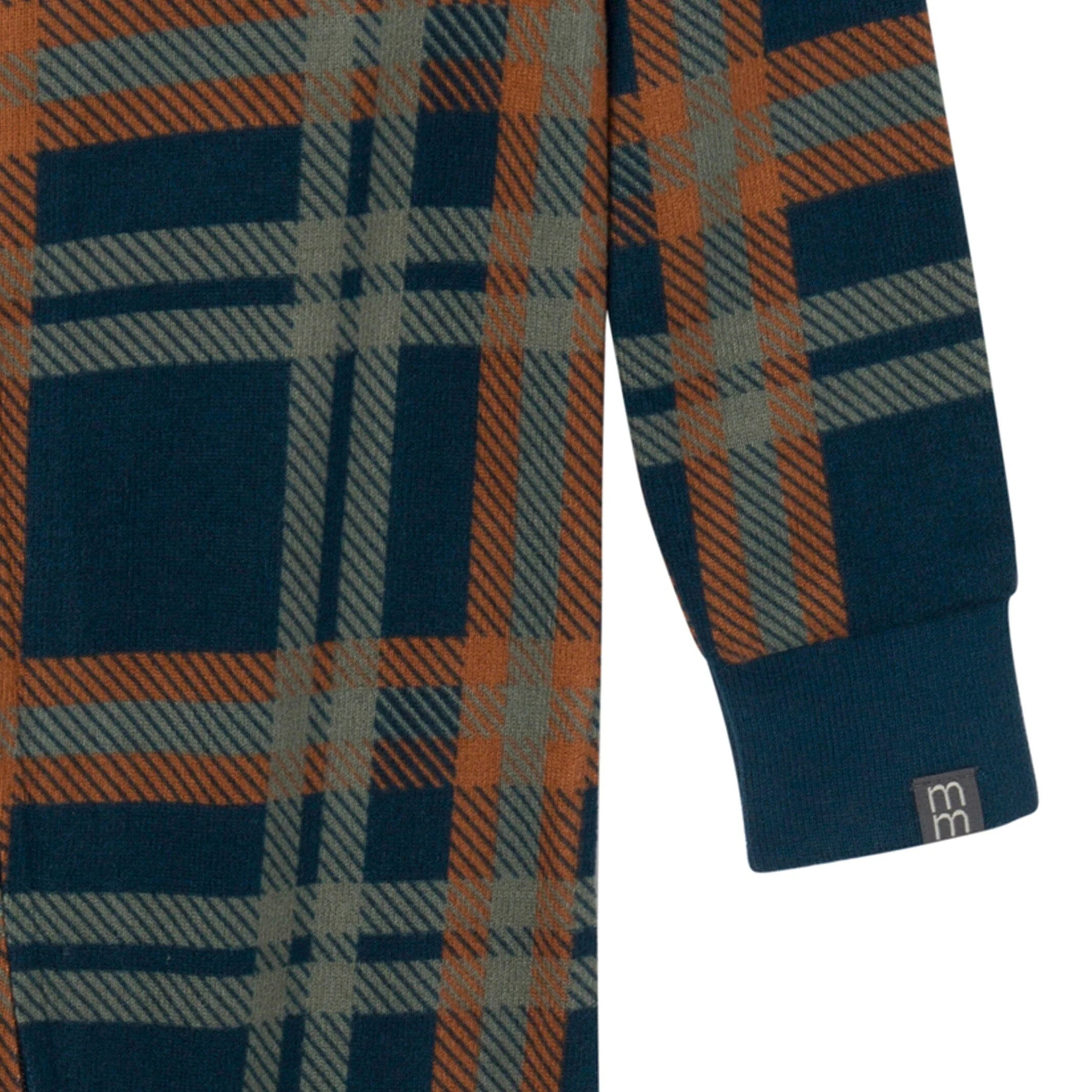 Baby & Toddler Boys Navy Plaid Hacci Footless Pajamas - Image 4