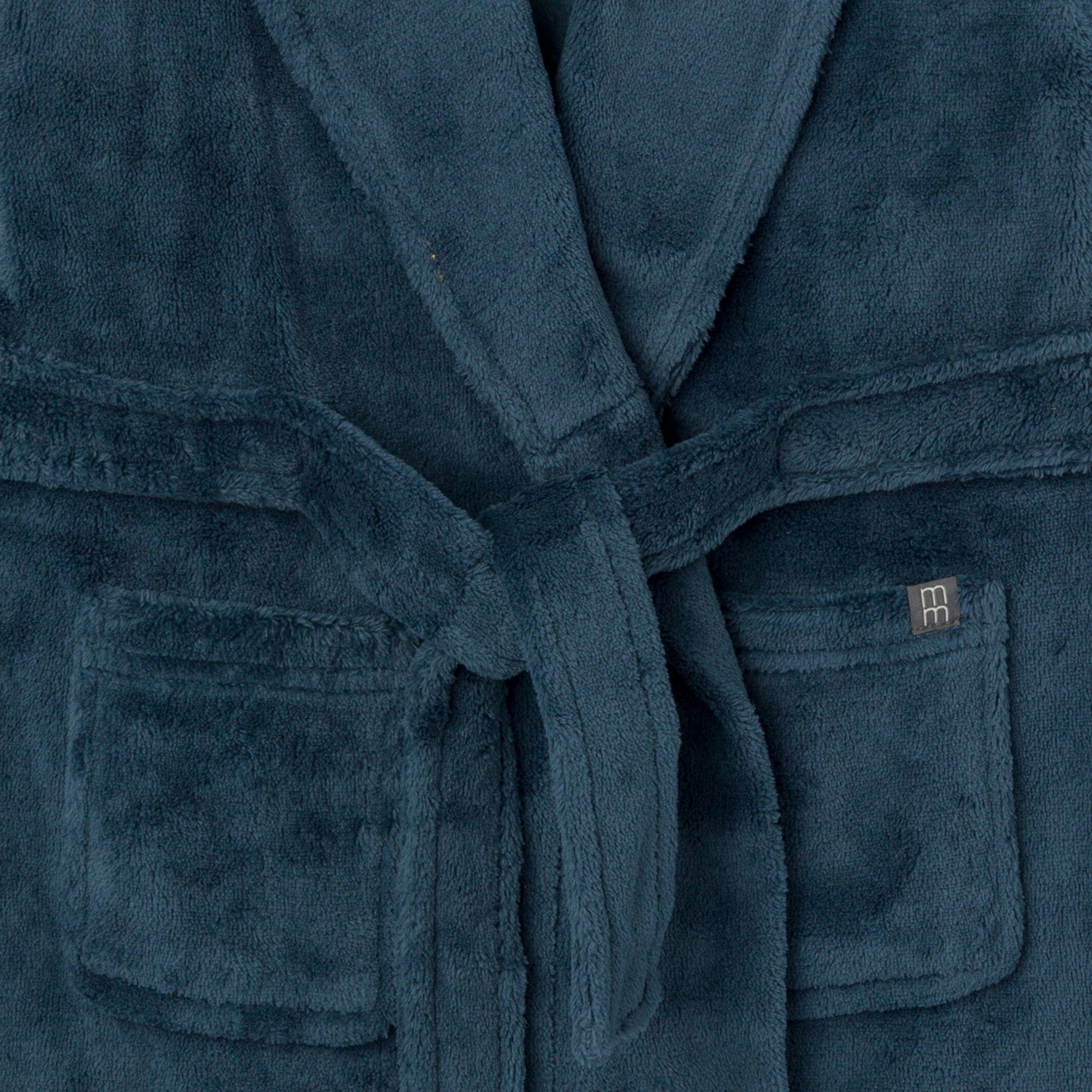 Embroidered Infant & Toddler Boys Navy Shawl Collar Robe - Image 6