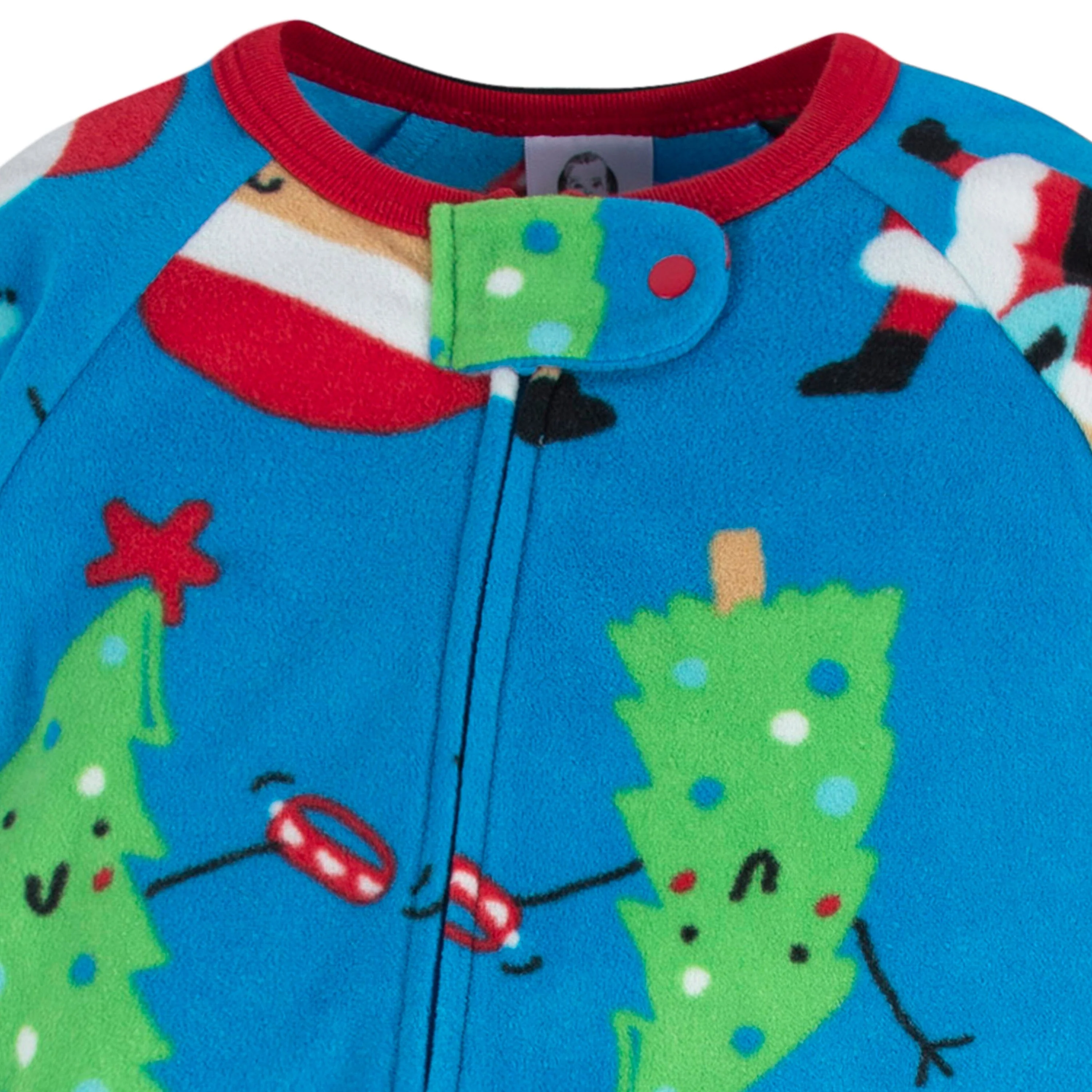 Baby & Toddler Neutral Santa Fleece Pajamas - Image 2