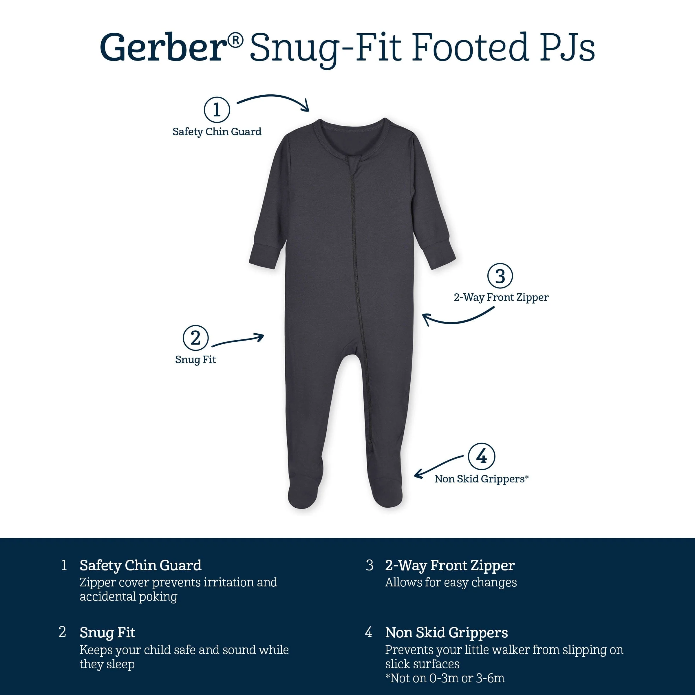 Baby & Toddler Shadow Buttery Soft Viscose Made from Eucalyptus Snug Fit Footed Pajamas - Image 7