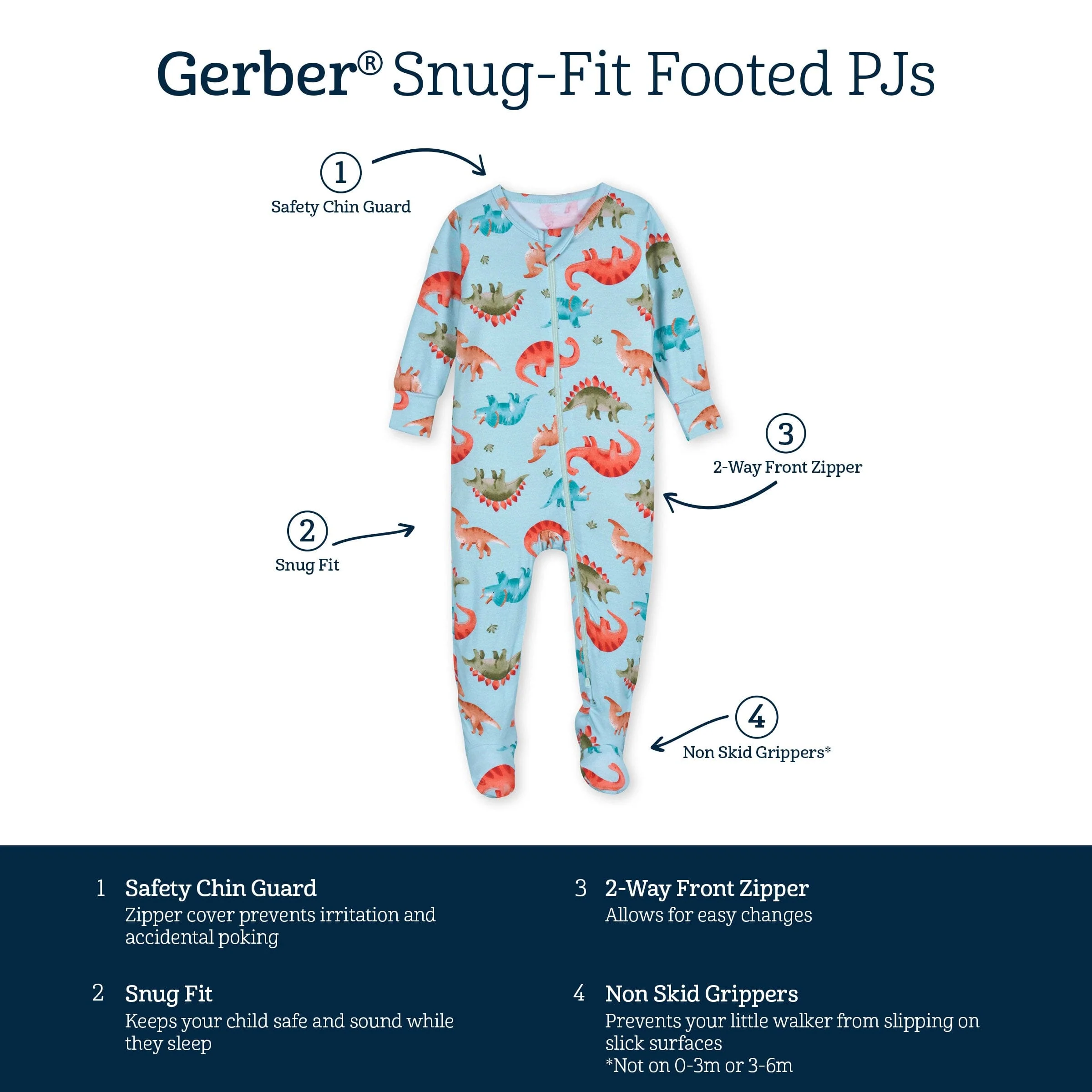 Baby & Toddler Snugosaurous Buttery Soft Viscose Made from Eucalyptus Snug Fit Footed Pajamas - Image 10