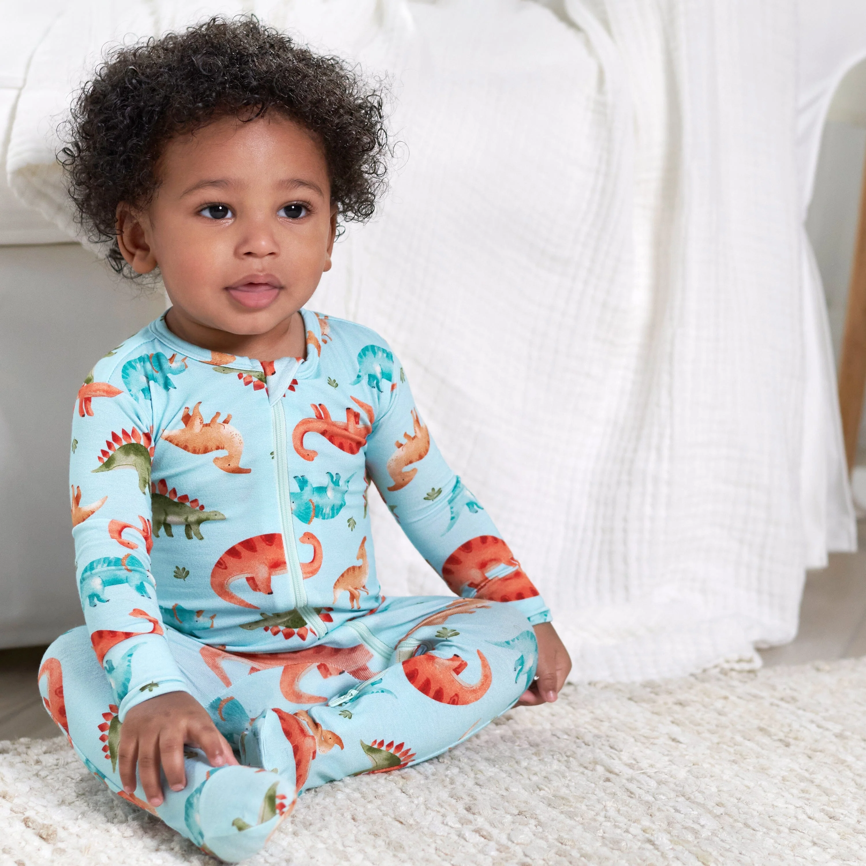 Baby & Toddler Snugosaurous Buttery Soft Viscose Made from Eucalyptus Snug Fit Footed Pajamas - Image 4