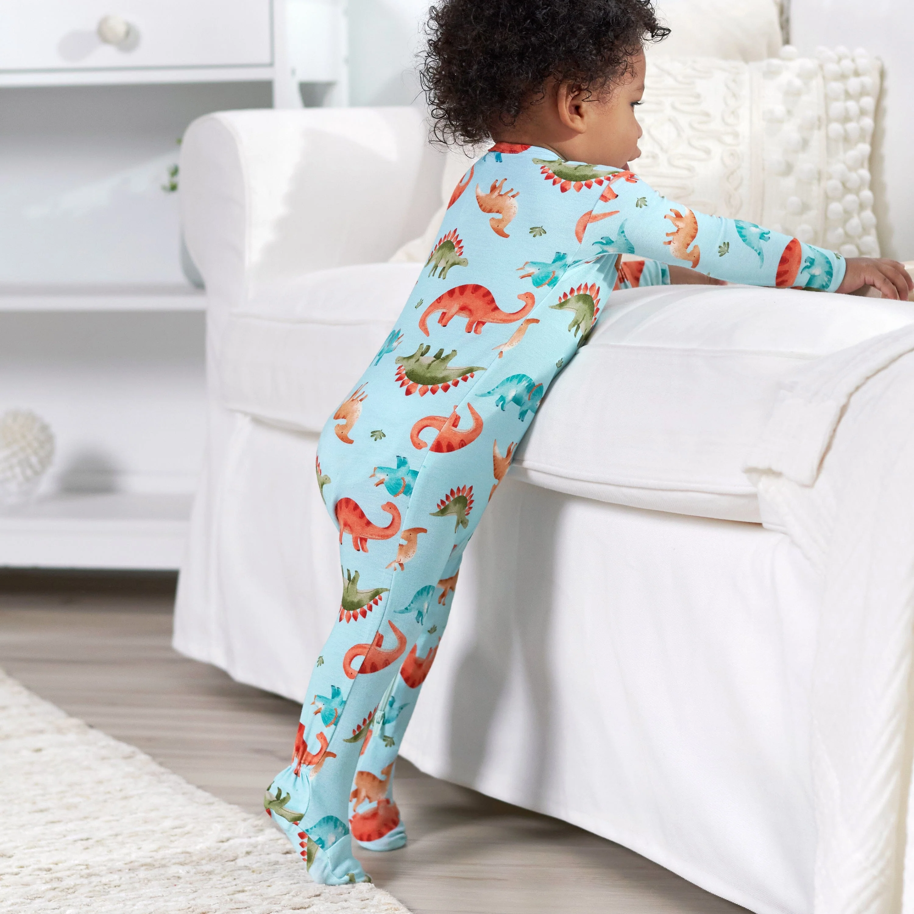 Baby & Toddler Snugosaurous Buttery Soft Viscose Made from Eucalyptus Snug Fit Footed Pajamas - Image 6