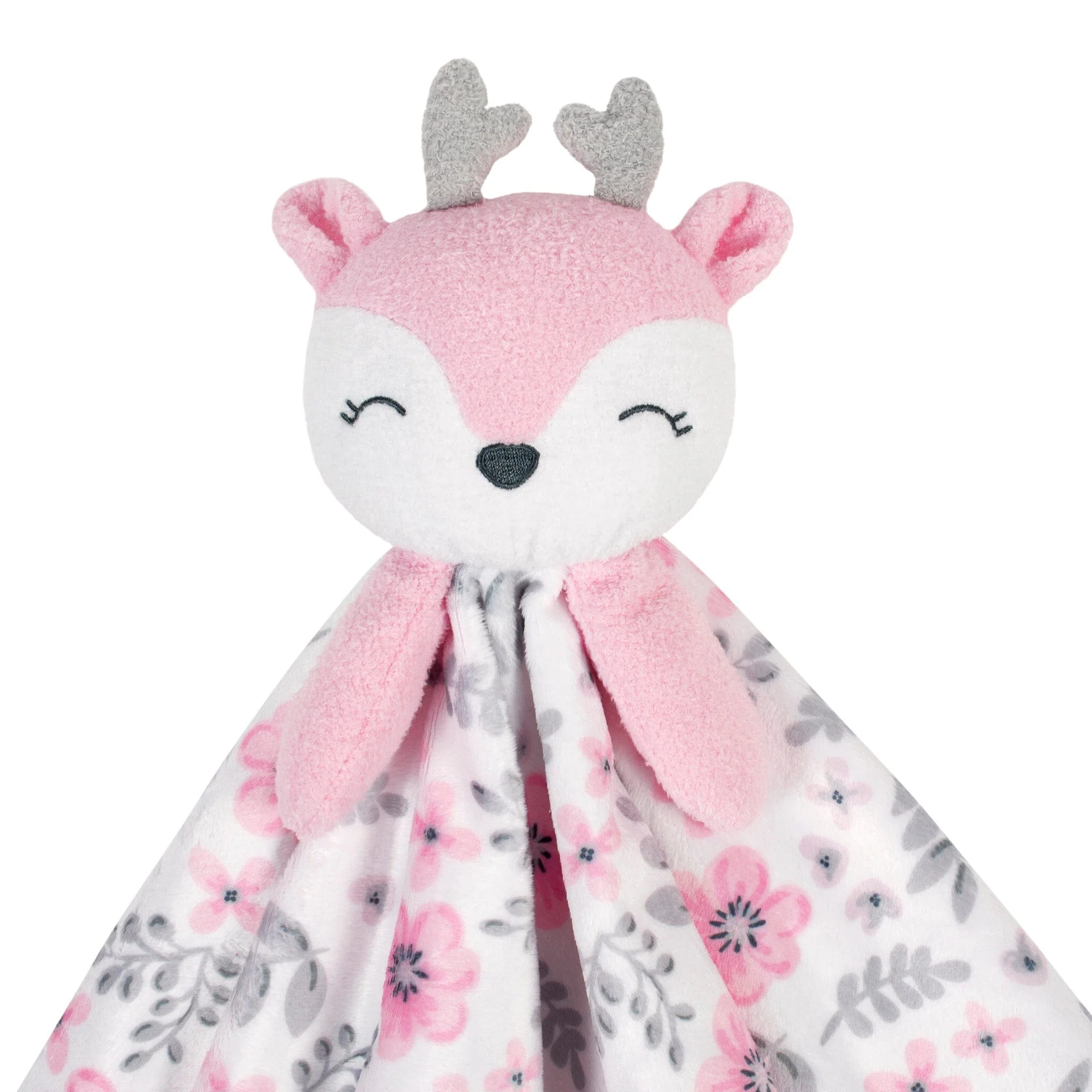 Embroidered Baby Girls Deer Oversized Security Blanket - Image 4