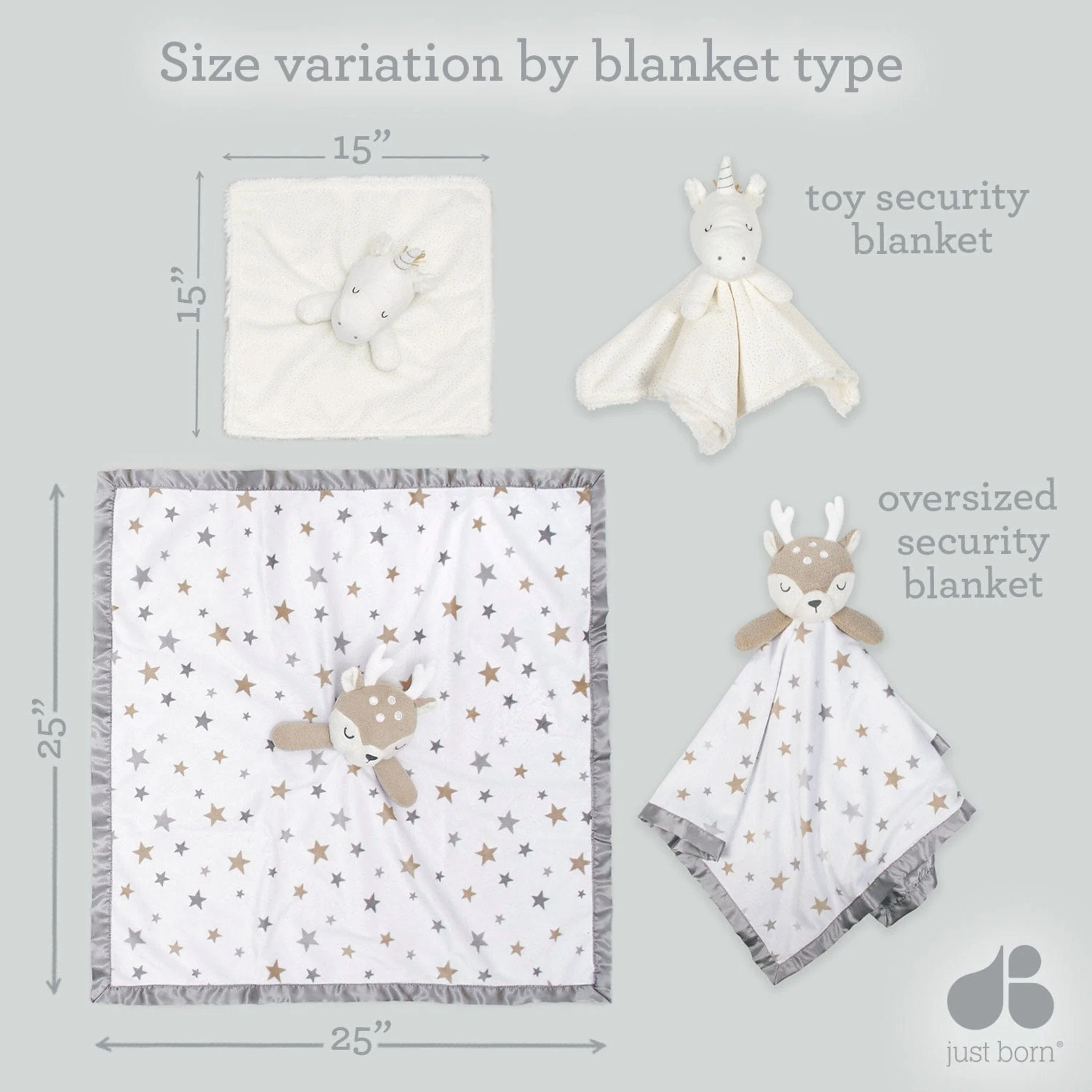 Embroidered Baby Girls Deer Oversized Security Blanket - Image 7