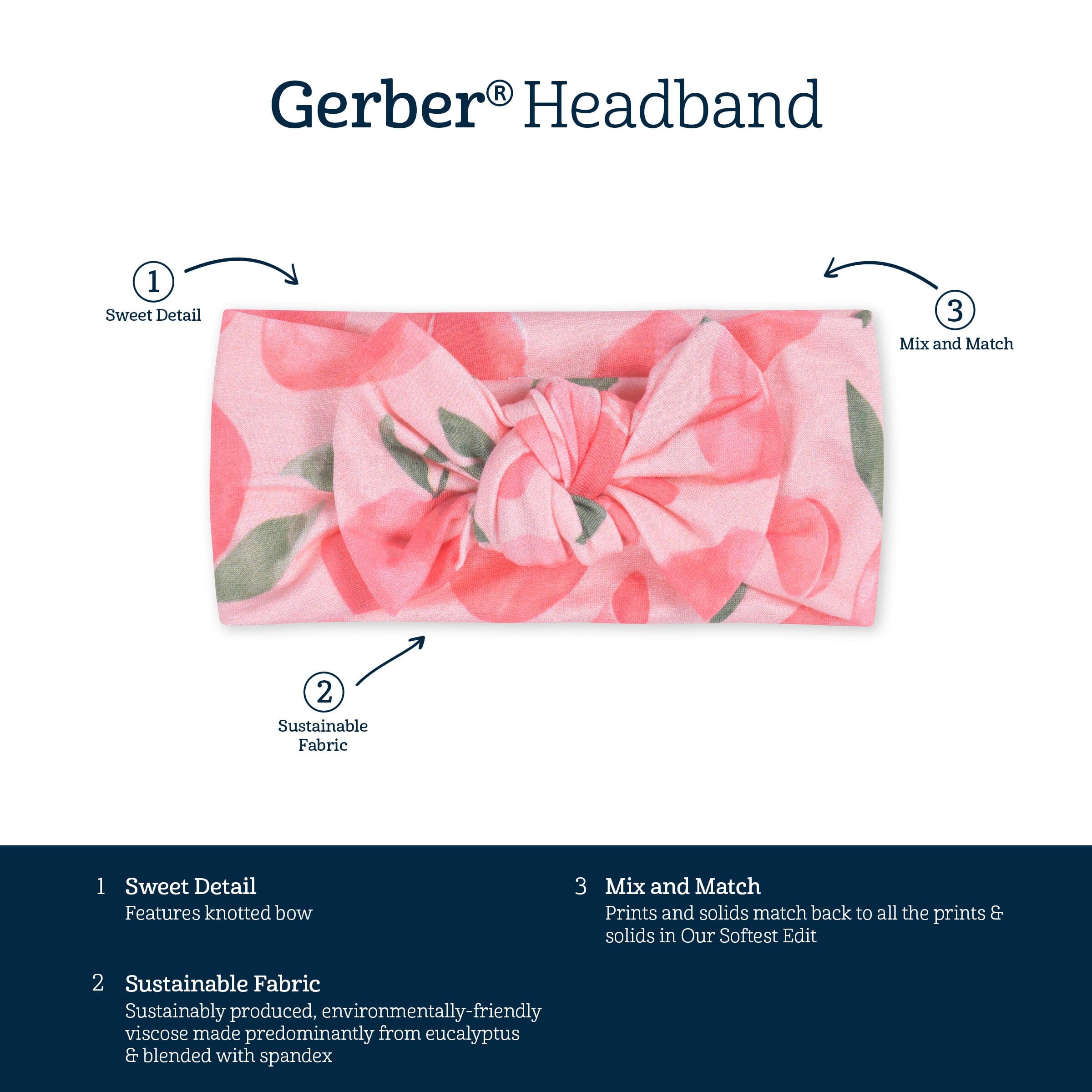 Girls Just Peachy Buttery Soft Viscose Made from Eucalyptus Headband - Image 4