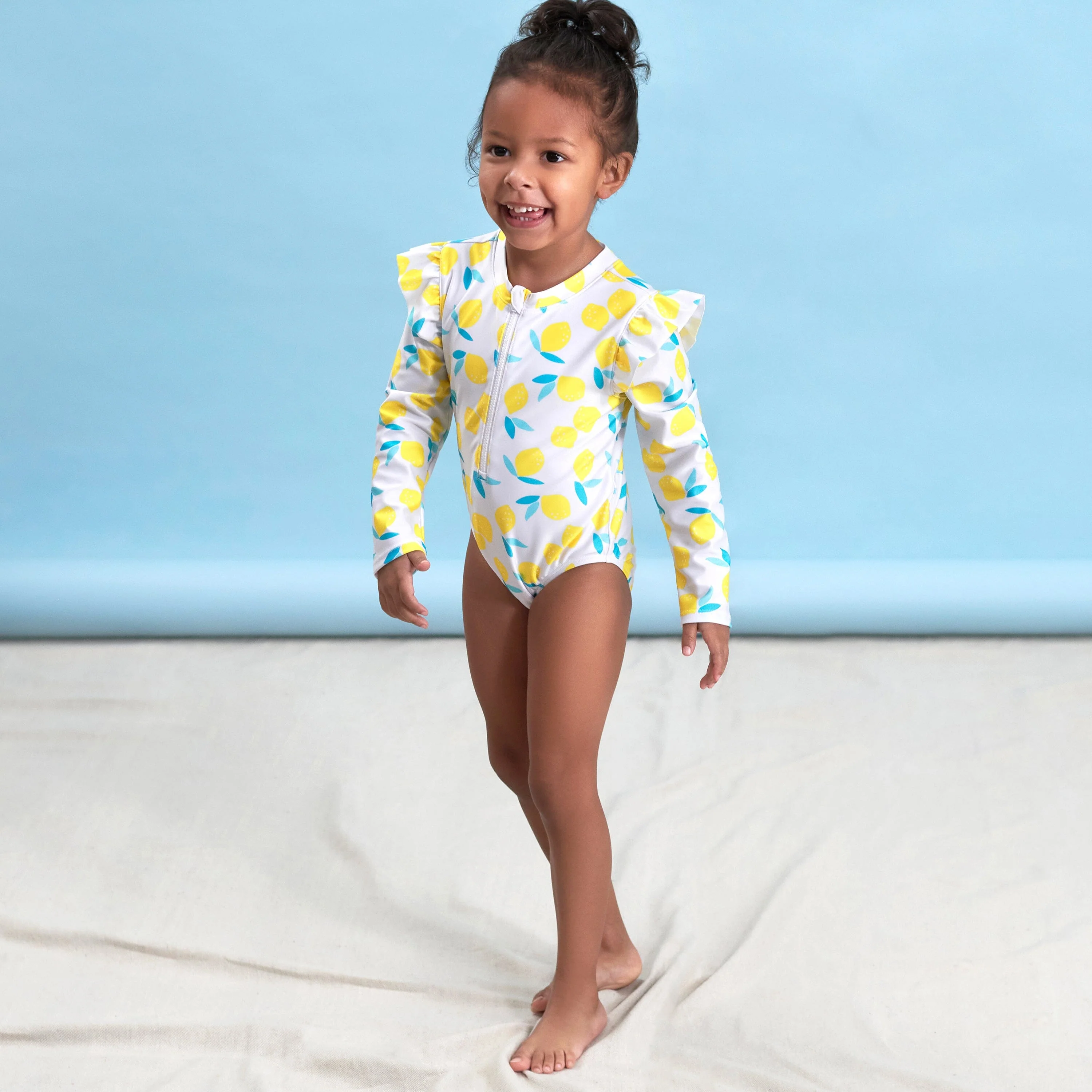 Baby & Toddler Girls UPF 50+ Lemon Squeeze Rash Guard - Image 2