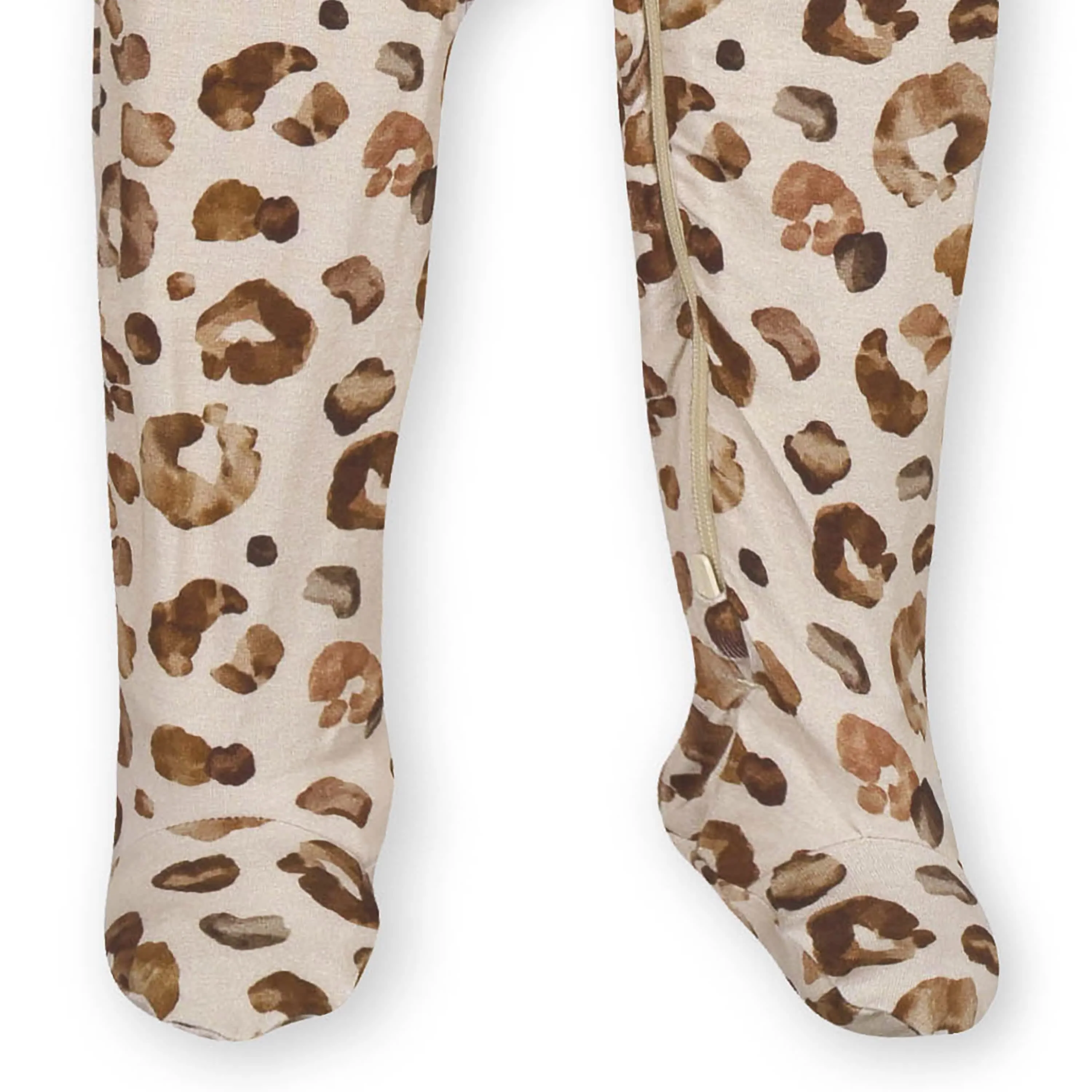 Baby & Toddler Spotted Leopard Buttery Soft Viscose Made from Eucalyptus Snug Fit Footed Pajamas - Image 8