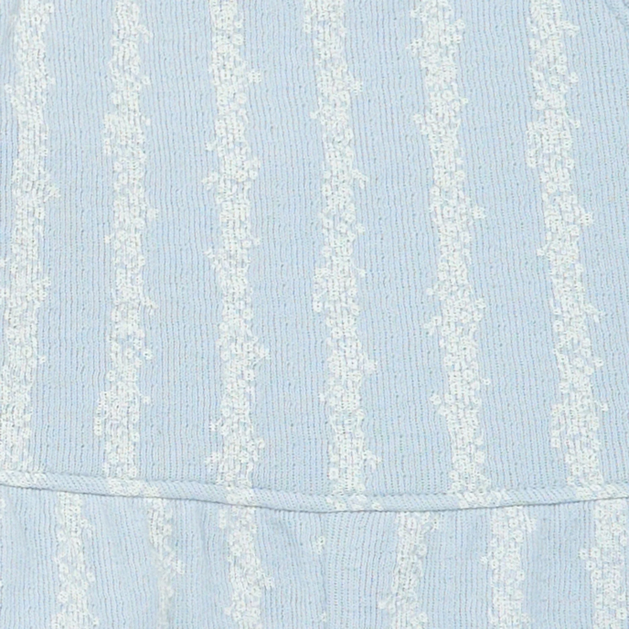 Infant & Toddler Girls Light Blue Mini Flower Stripe Ruffle Romper - Image 4