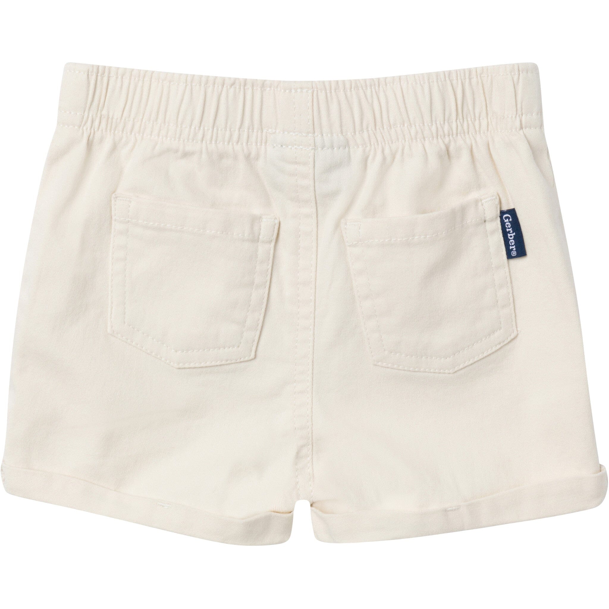 Baby & Toddler Girls Light Tan Stretch Twill Shorts - Image 4