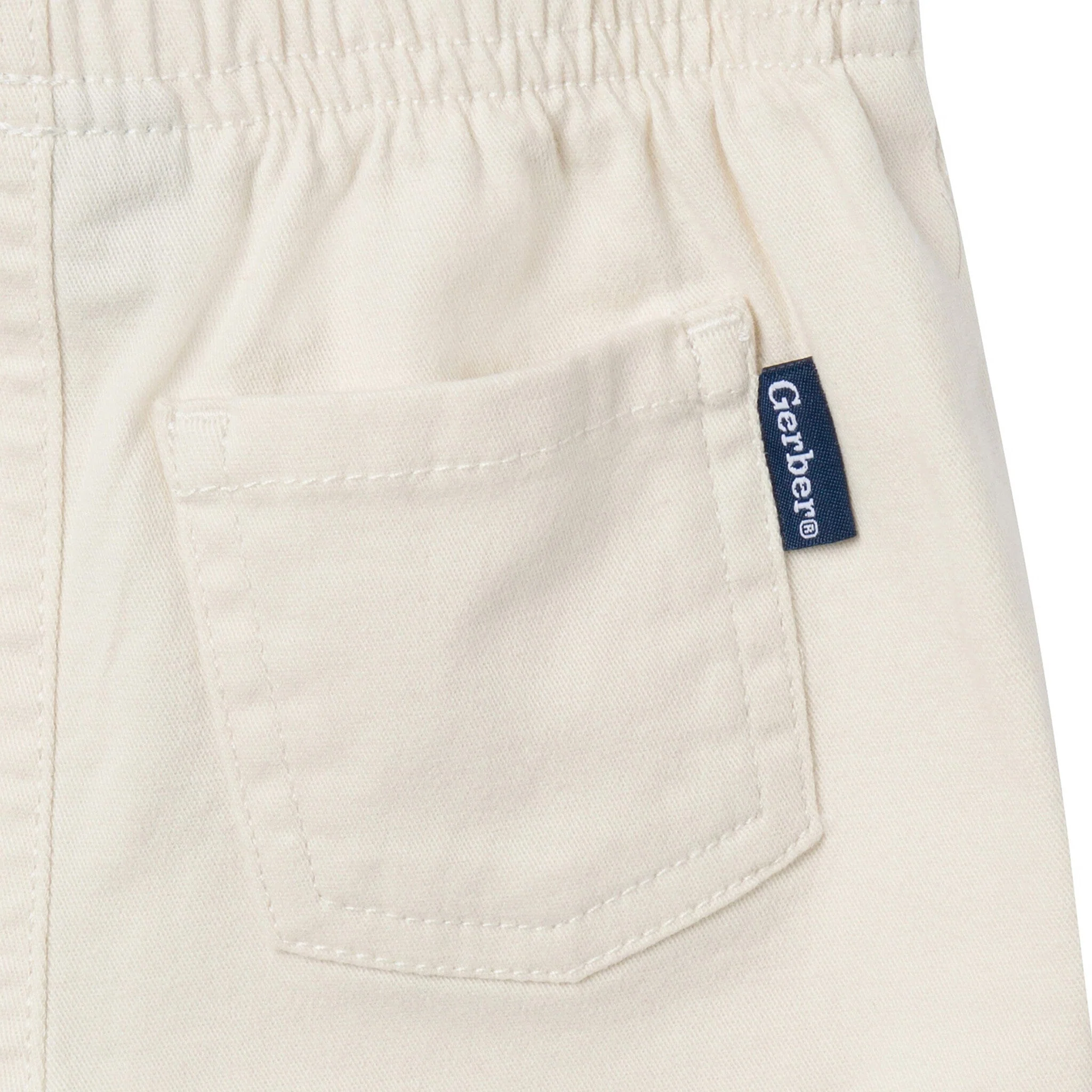Baby & Toddler Girls Light Tan Stretch Twill Shorts - Image 5