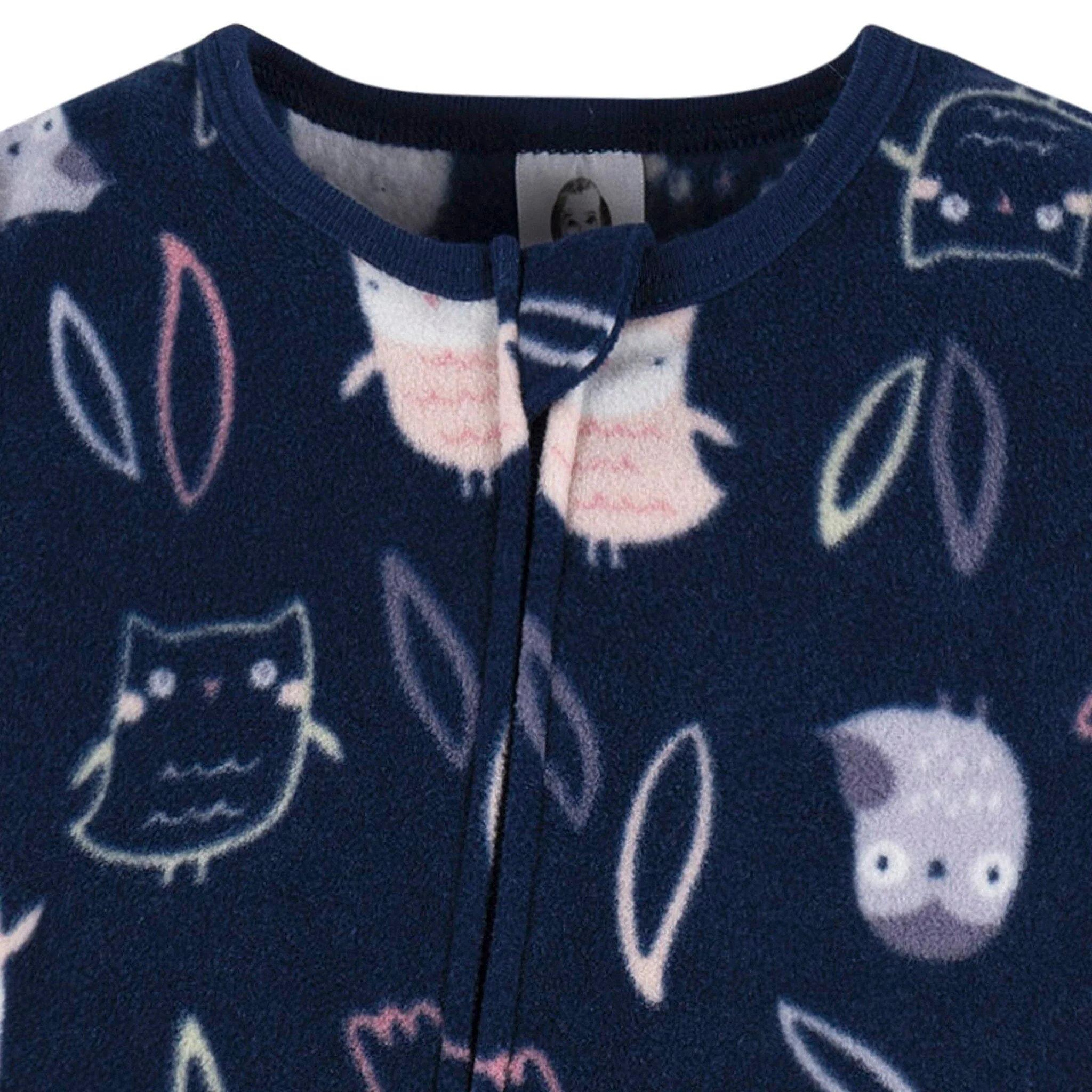 Baby & Toddler Girls Owls Footed Fleece Pajamas - Image 2