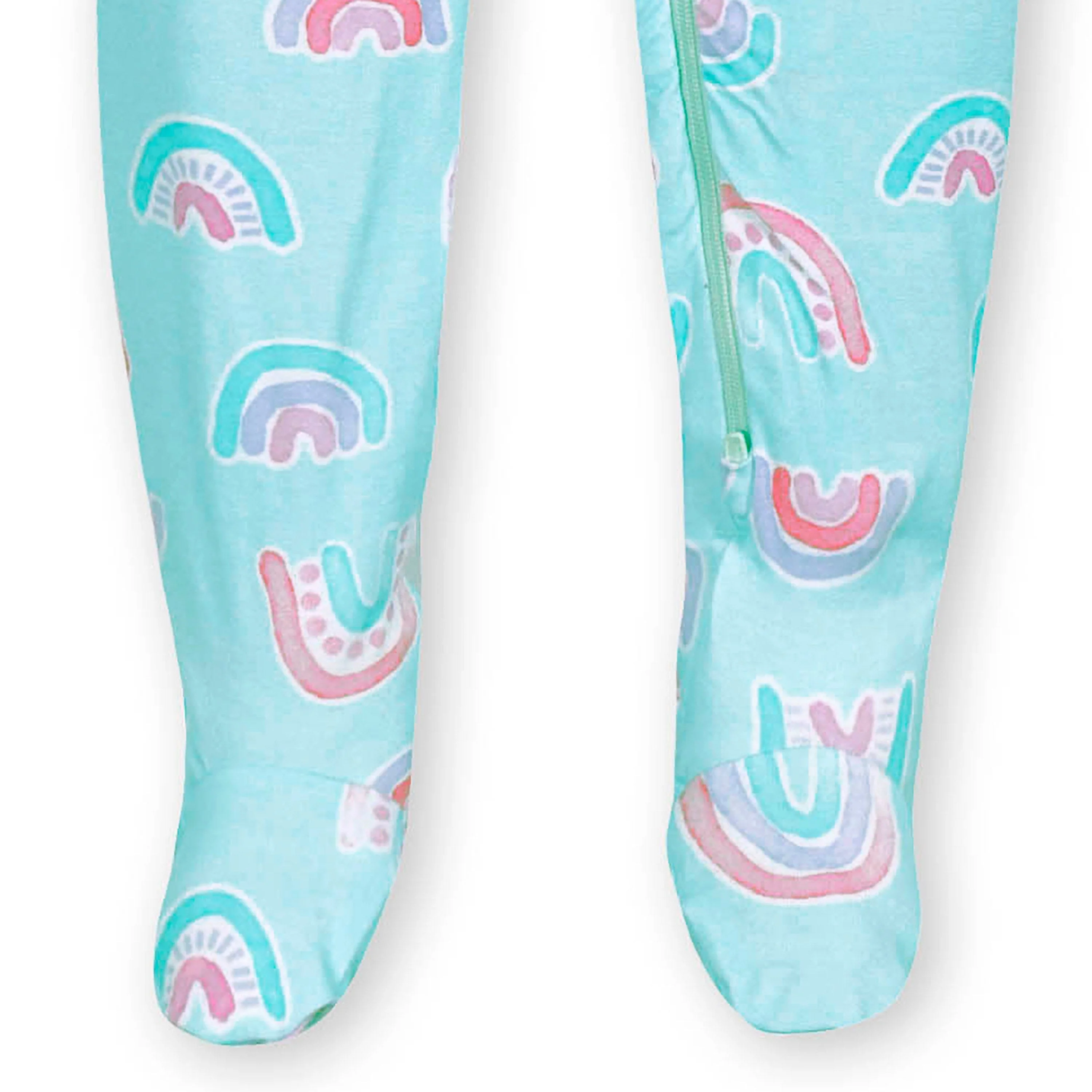 Baby & Toddler Rainbow Sky Buttery Soft Viscose Made from Eucalyptus Snug Fit Footed Pajamas - Image 6