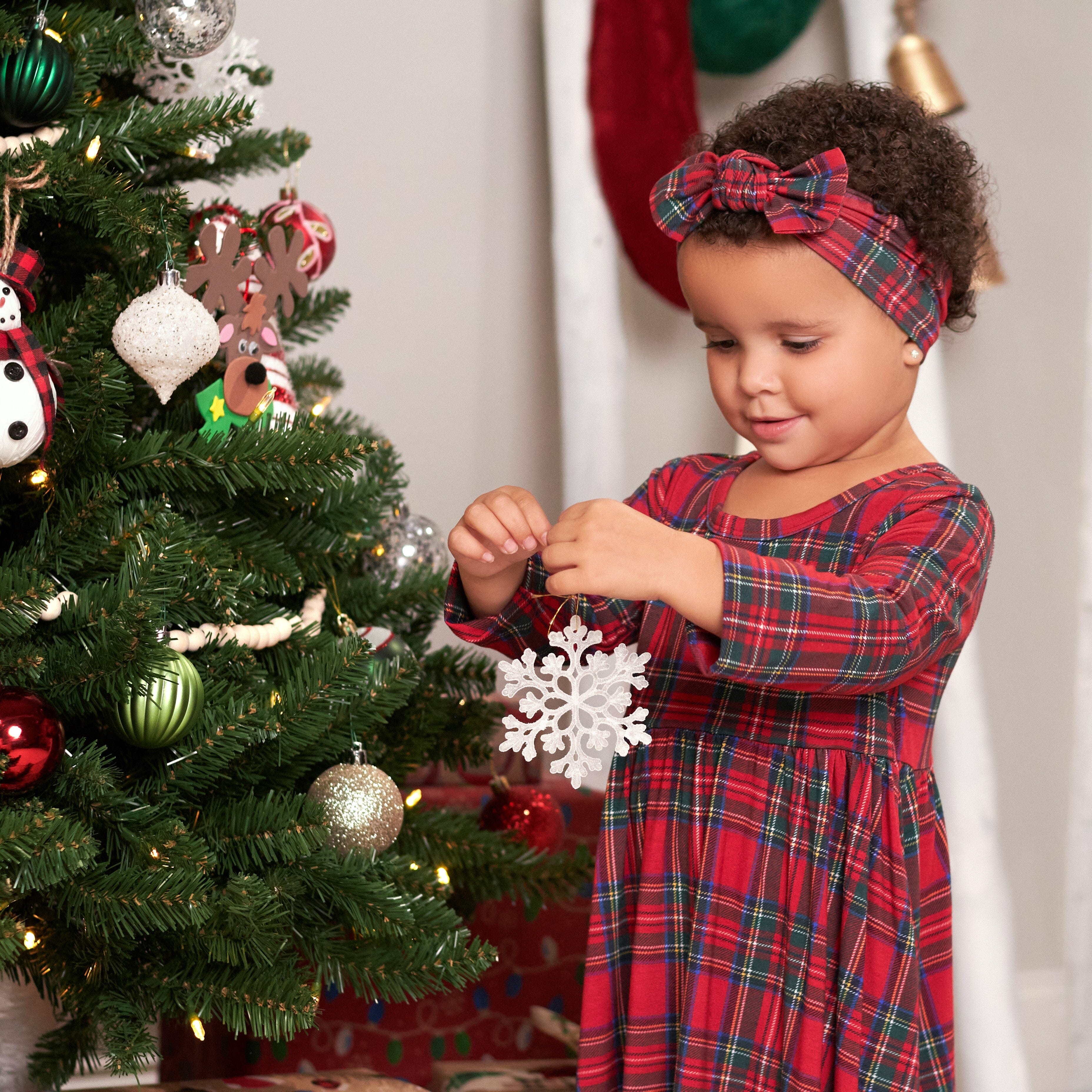 Girls Plaid About You Buttery Soft Viscose Made from Eucalyptus Holiday Headband - Image 3