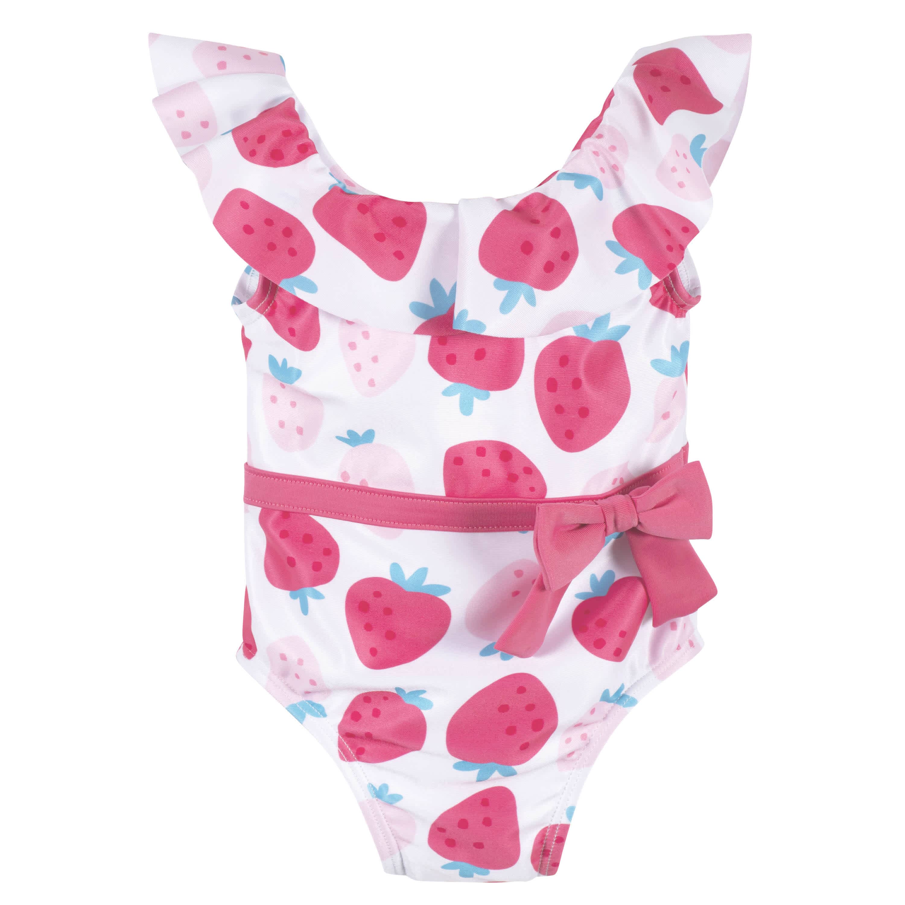 Baby & Toddler Girls UPF 50+ Strawberry One-Piece Swimsuit With Ruffle - Image 2