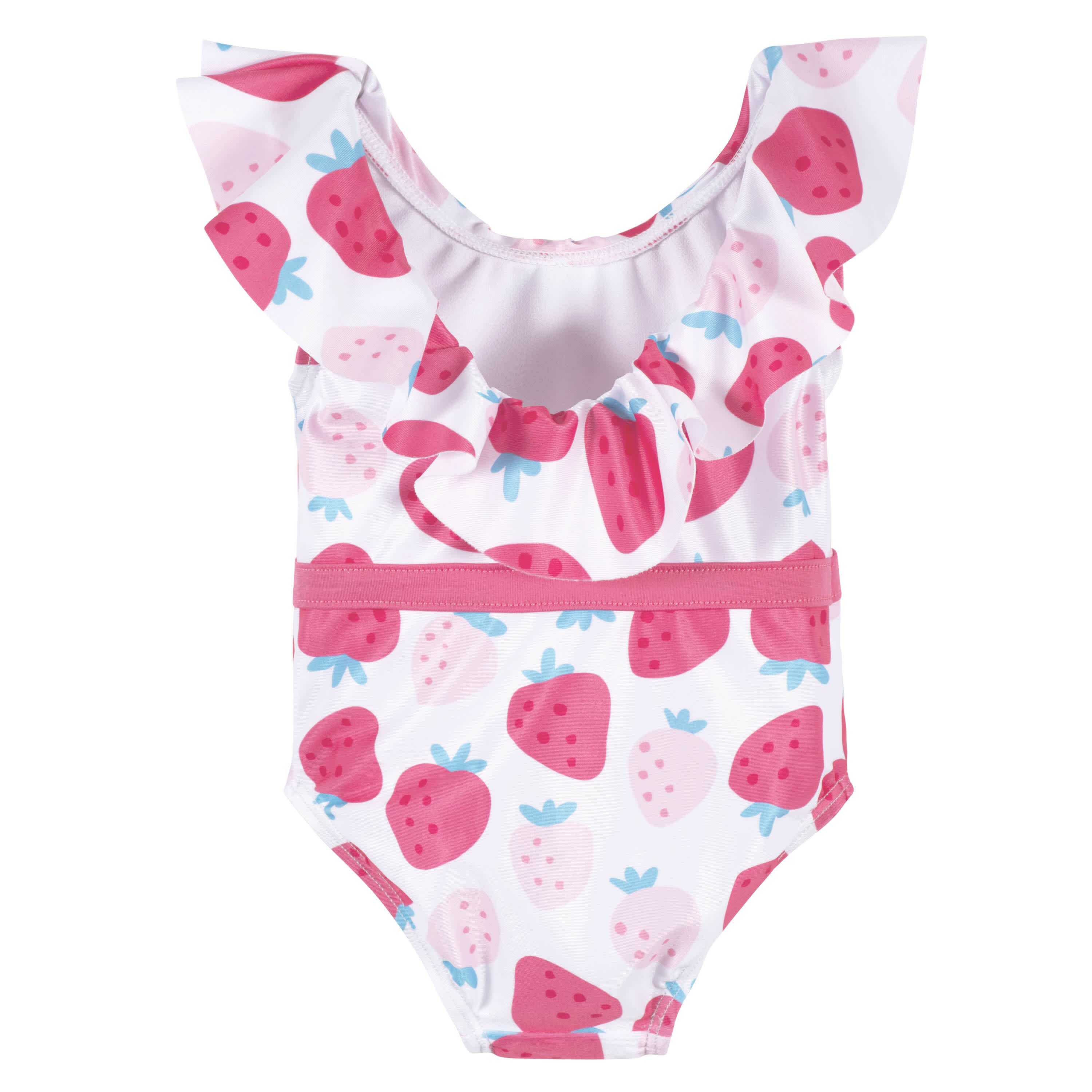 Baby & Toddler Girls UPF 50+ Strawberry One-Piece Swimsuit With Ruffle - Image 3