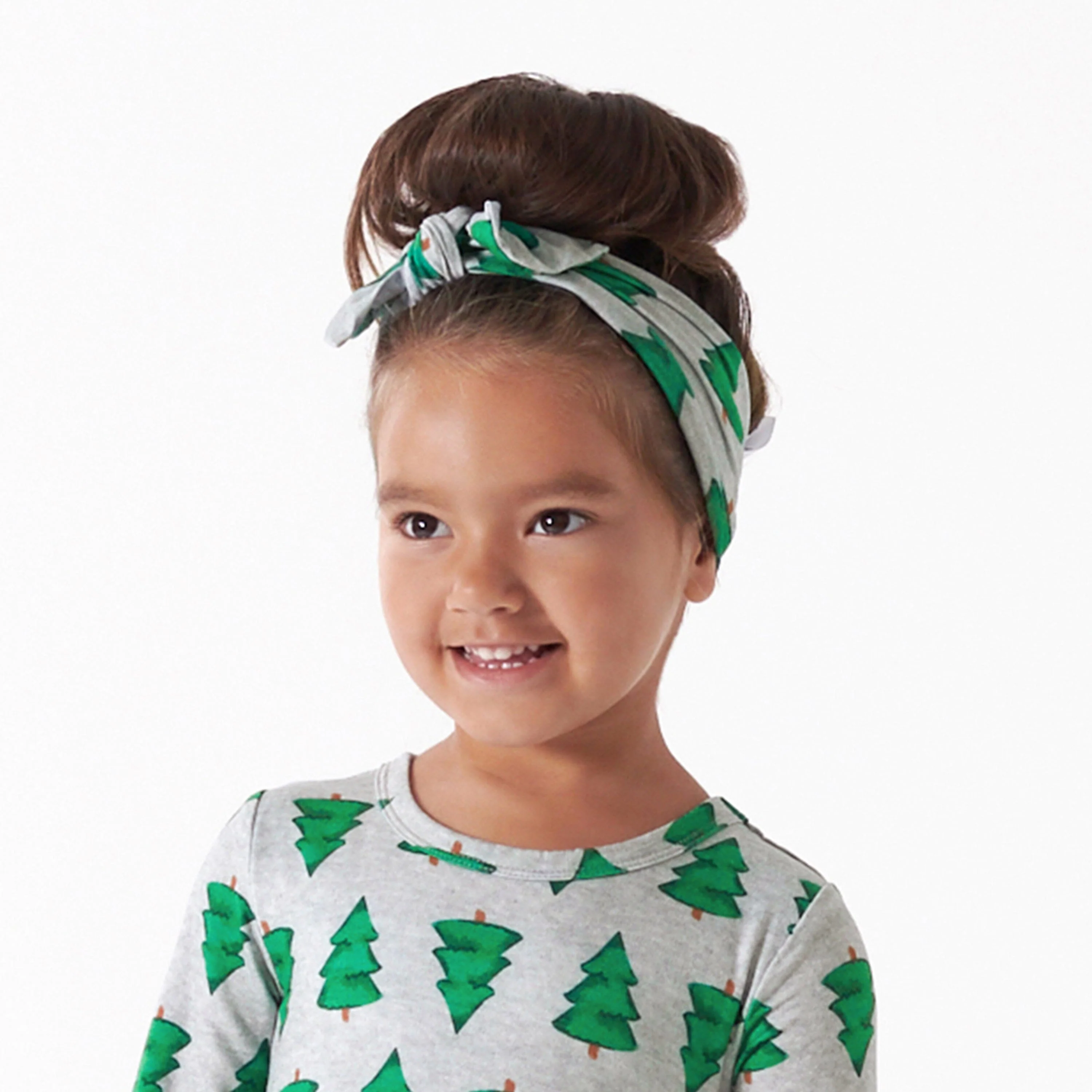 Girls Spruce Buttery Soft Viscose Made from Eucalyptus Holiday Headband - Image 2