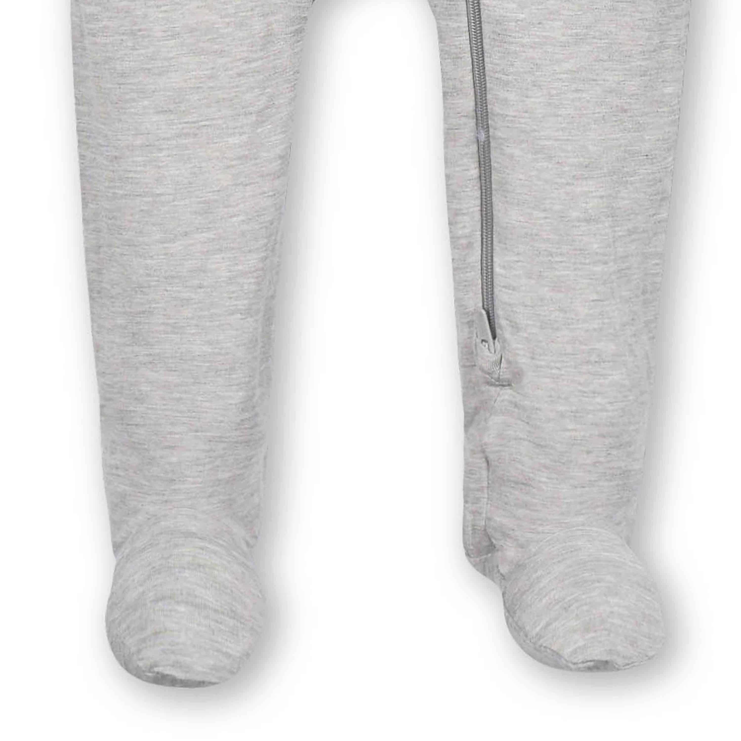 Baby & Toddler Glacier Gray Buttery Soft Viscose Made from Eucalyptus Snug Fit Footed Pajamas - Image 6