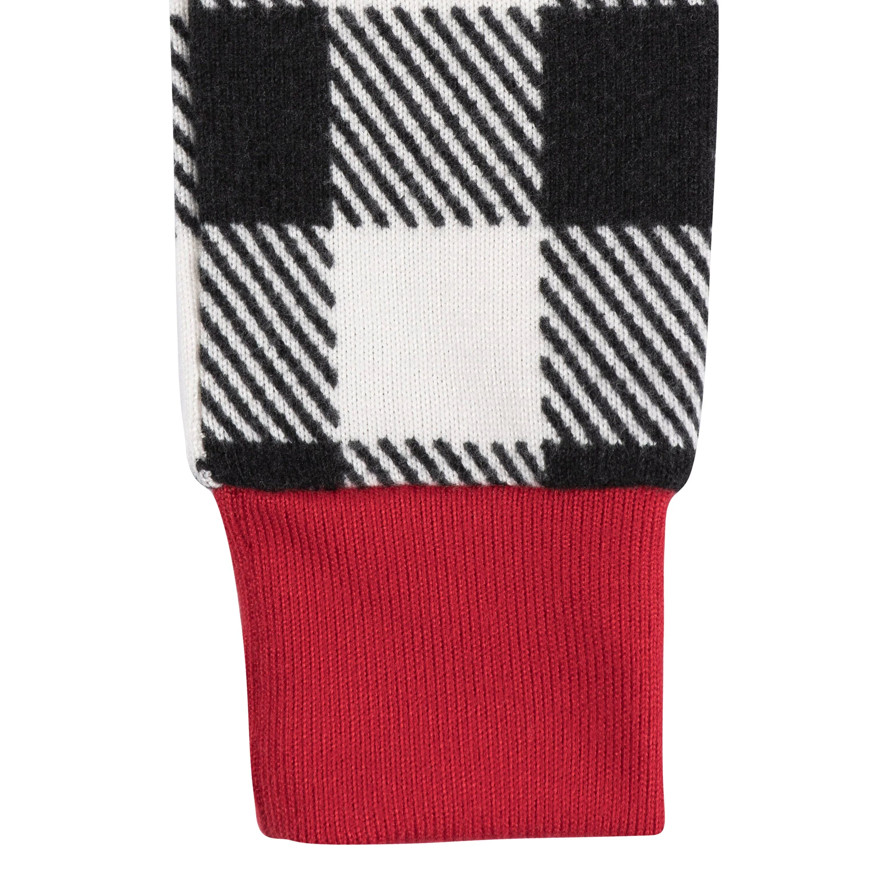Baby & Toddler Neutral Buffalo Plaid Hacci Snug Fit Footed Pajamas - Image 8