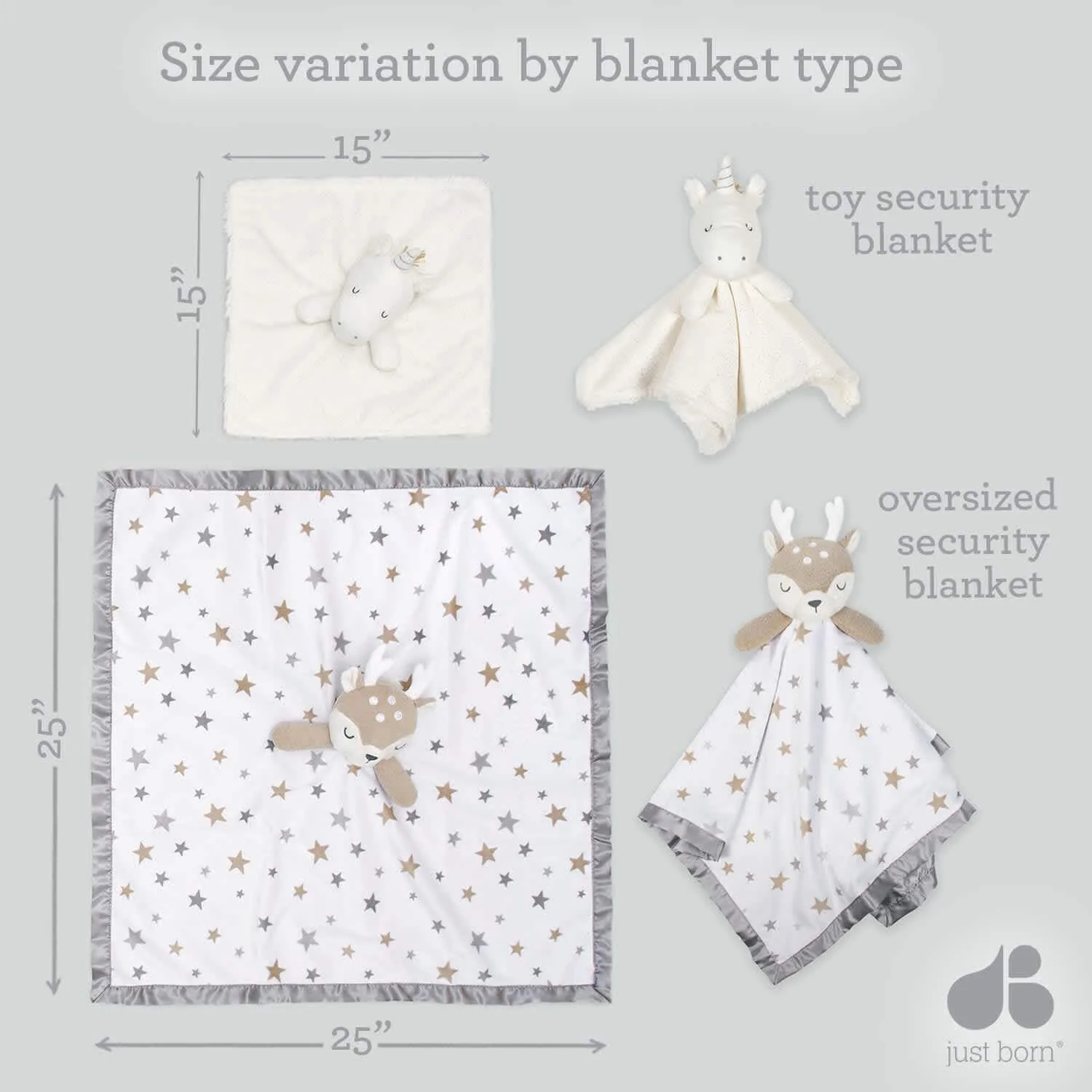 Embroidered Elephant Baby Neutral Security Blanket - Image 3