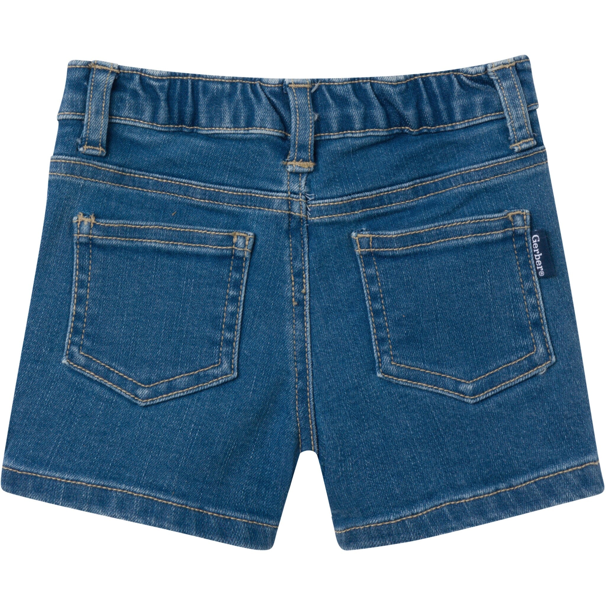 Baby & Toddler Neutral Light Wash Denim Shorts - Image 5
