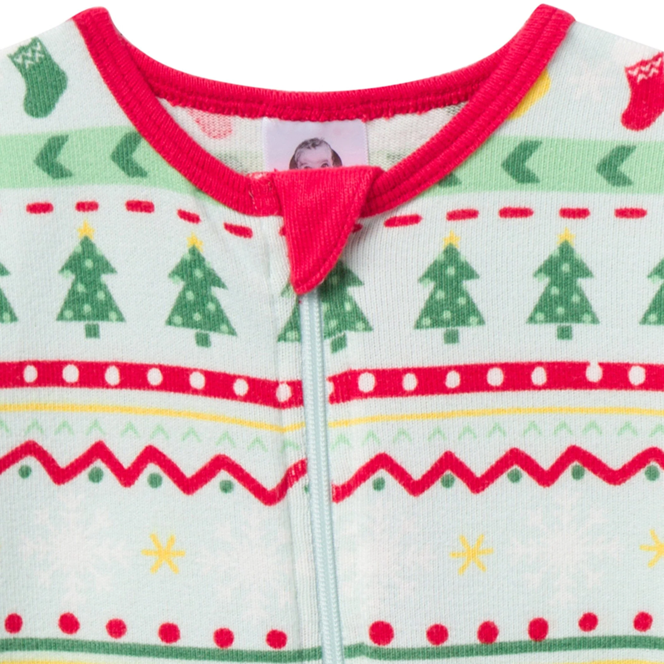 Baby & Toddler Neutral Oh What Fun Fair Isle Hacci Snug Fit Footed Pajamas - Image 4