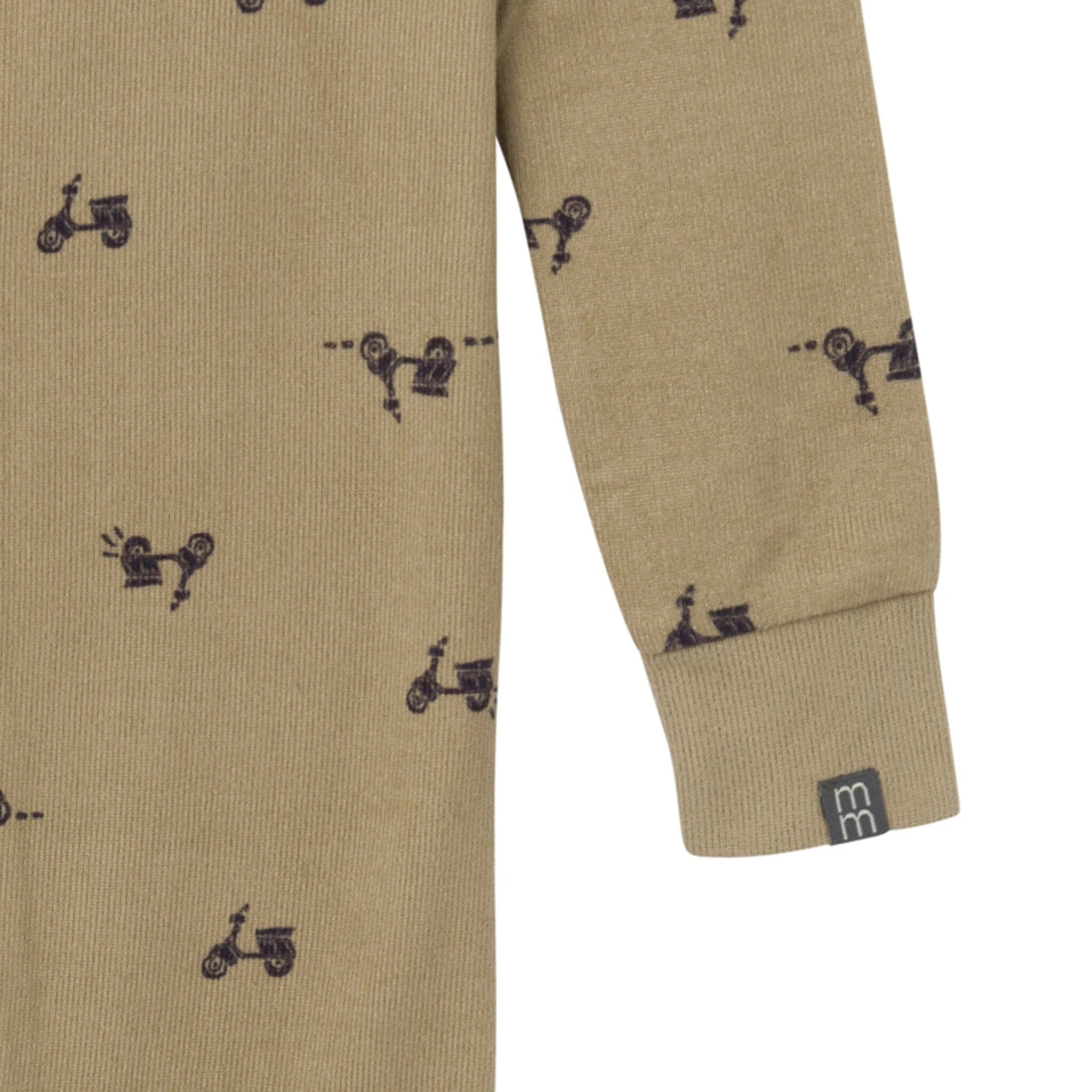 Baby & Toddler Neutral Olive Scooters Snug Fit Footless Pajamas - Image 3