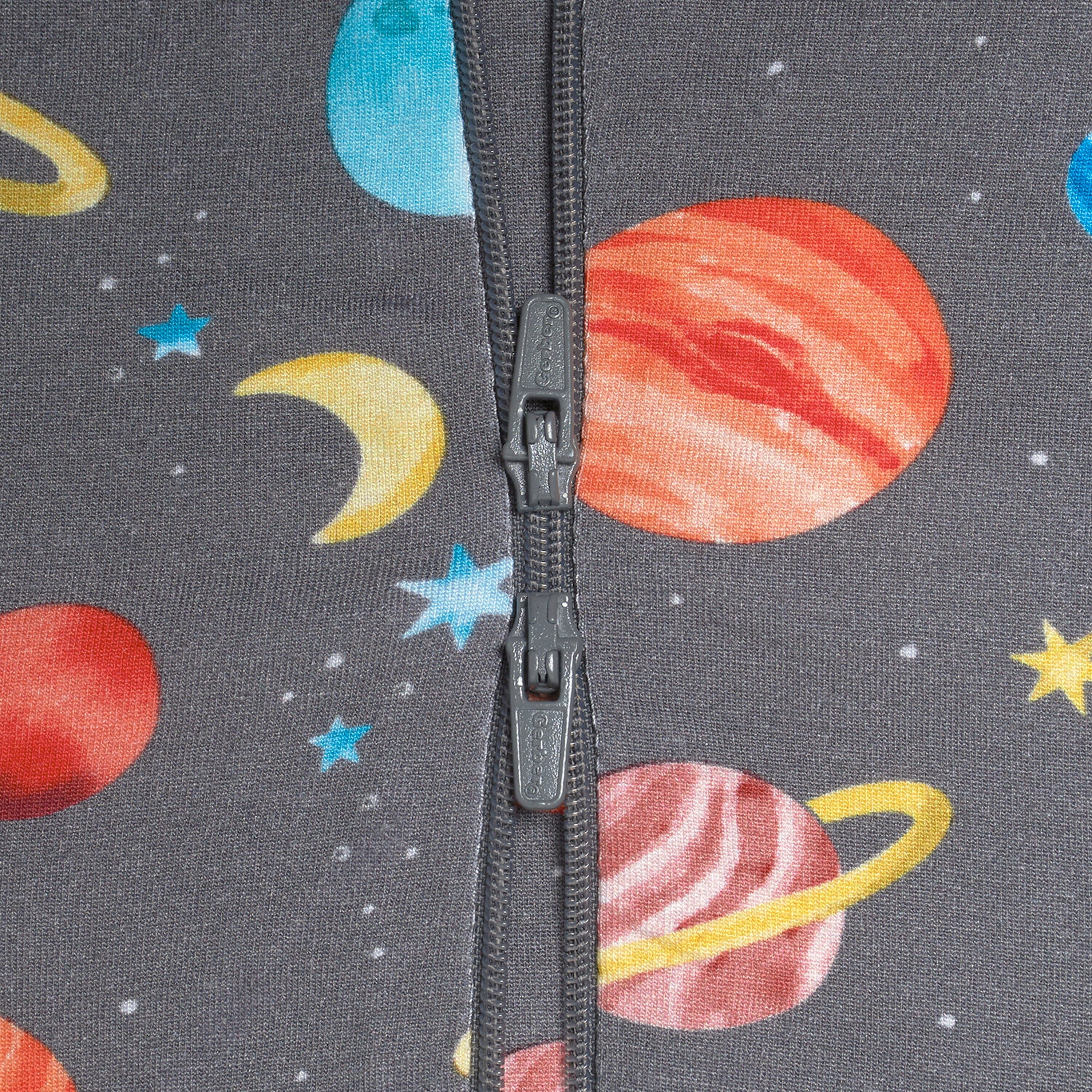 Baby & Toddler Outer Space Buttery Soft Viscose Made from Eucalyptus Snug Fit Footed Pajamas - Image 4