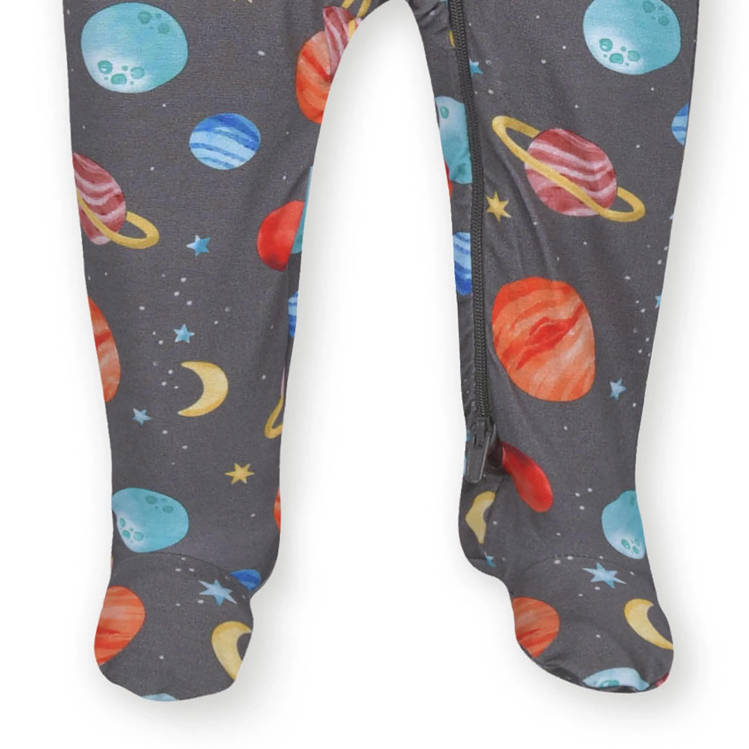 Baby & Toddler Outer Space Buttery Soft Viscose Made from Eucalyptus Snug Fit Footed Pajamas - Image 5