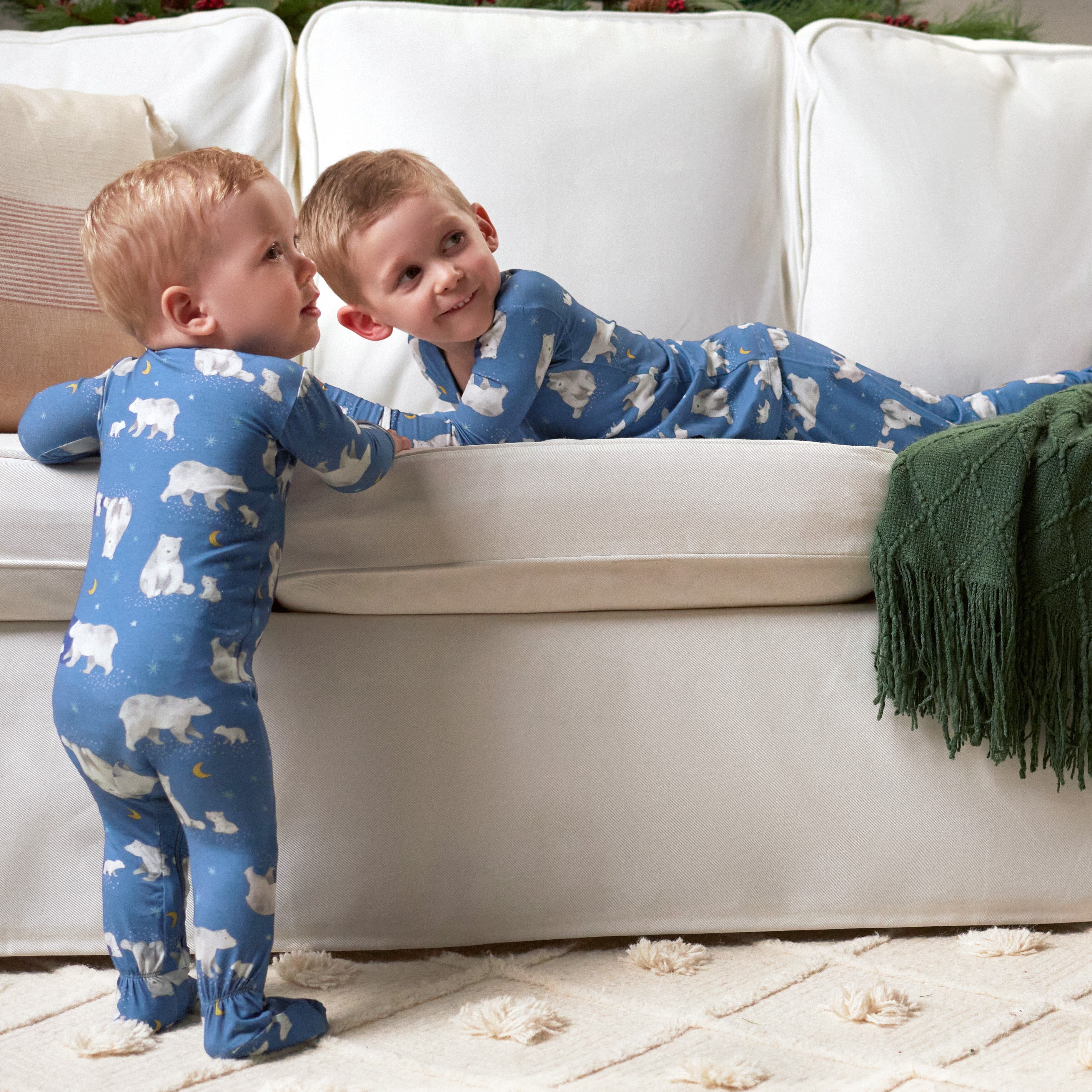 Baby & Toddler Polar Night Buttery Soft Viscose Made from Eucalyptus Snug Fit Footed Pajamas - Image 3