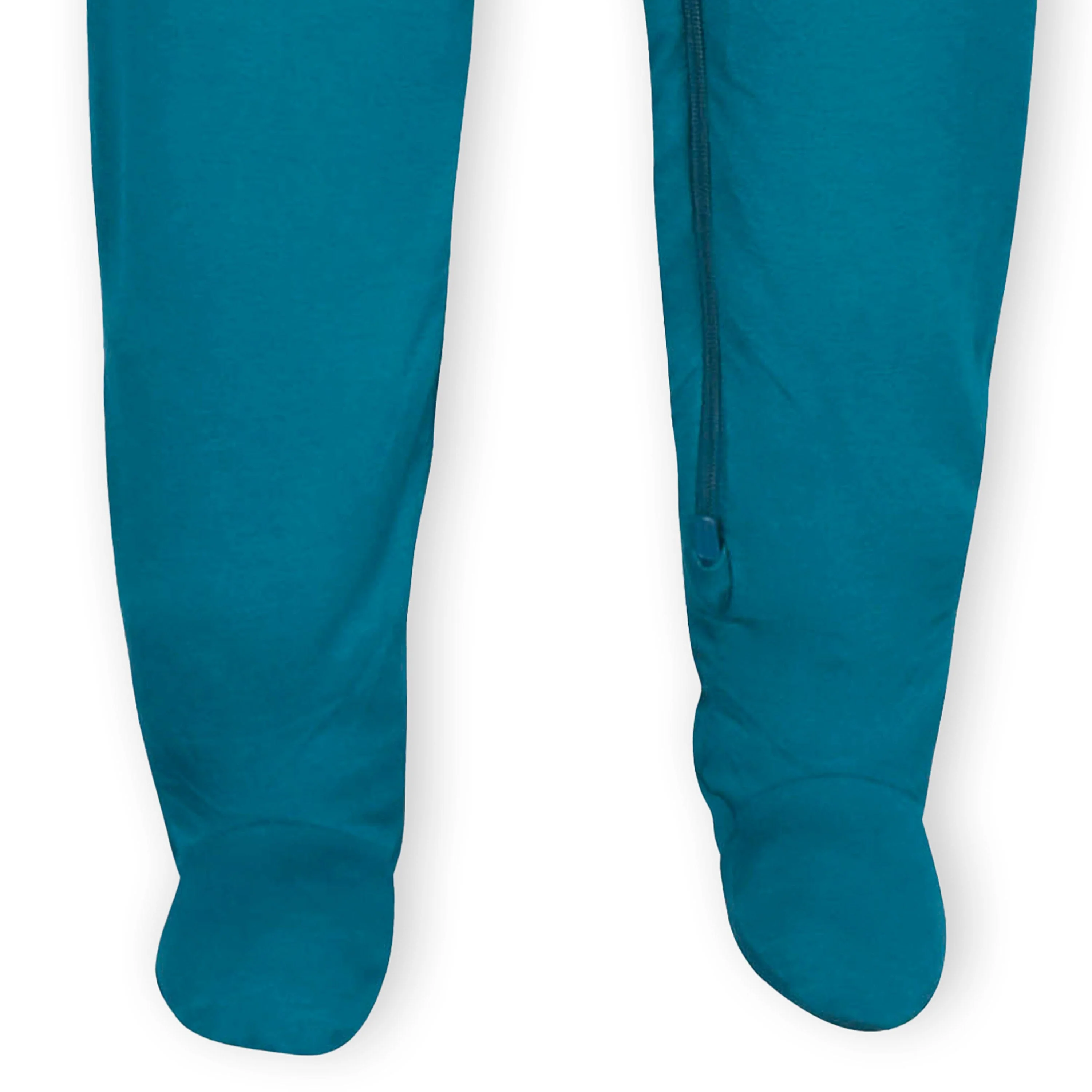 Baby & Toddler Ocean Teal Buttery Soft Viscose Made from Eucalyptus Snug Fit Footed Pajamas - Image 6