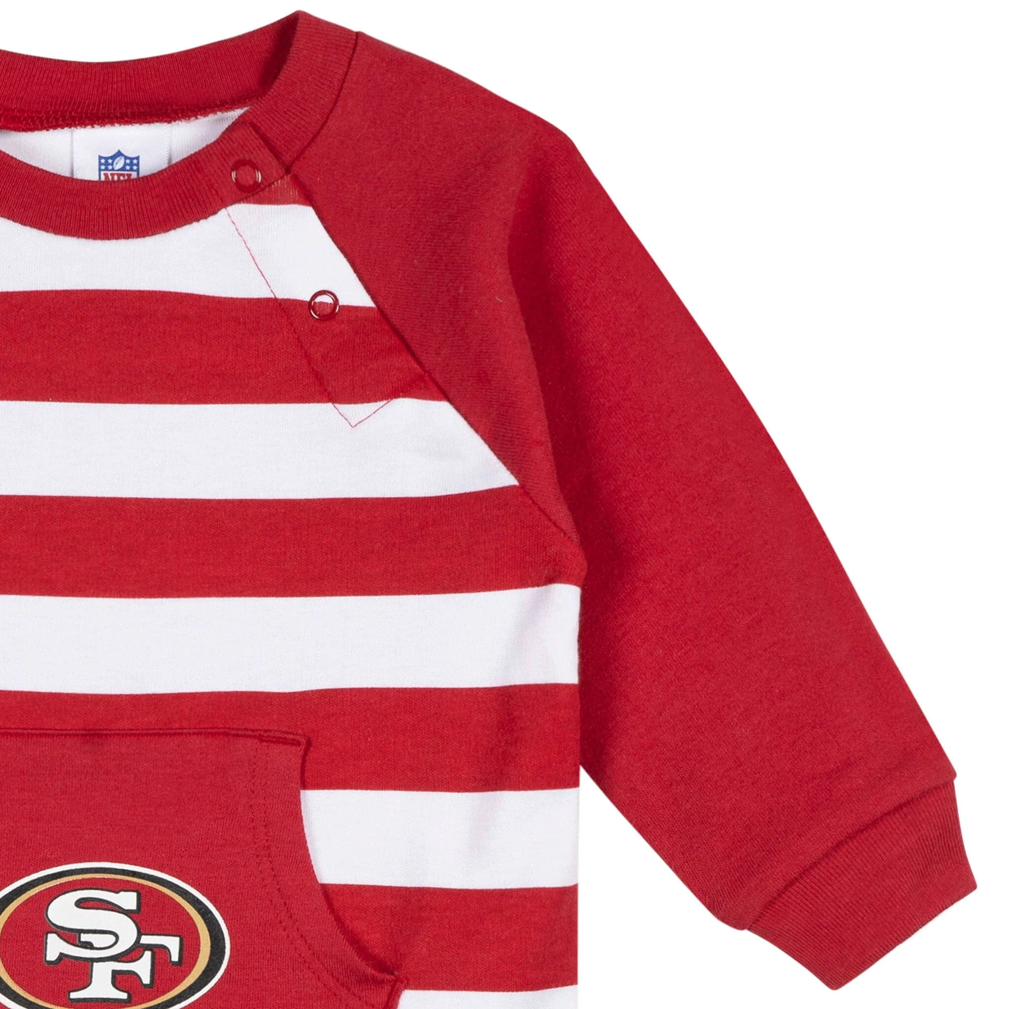 Baby San Francisco 49ers Football Romper with Pocket - Image 2