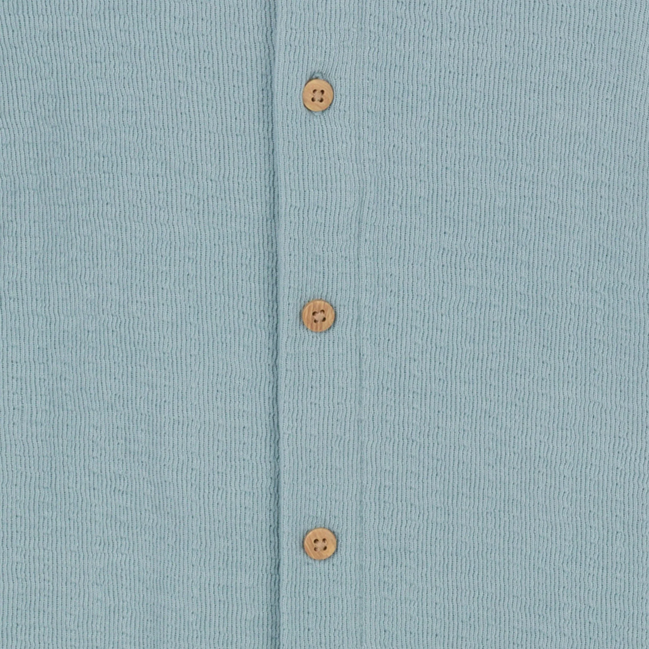 Baby Boys Blue Hooded Romper - Image 6