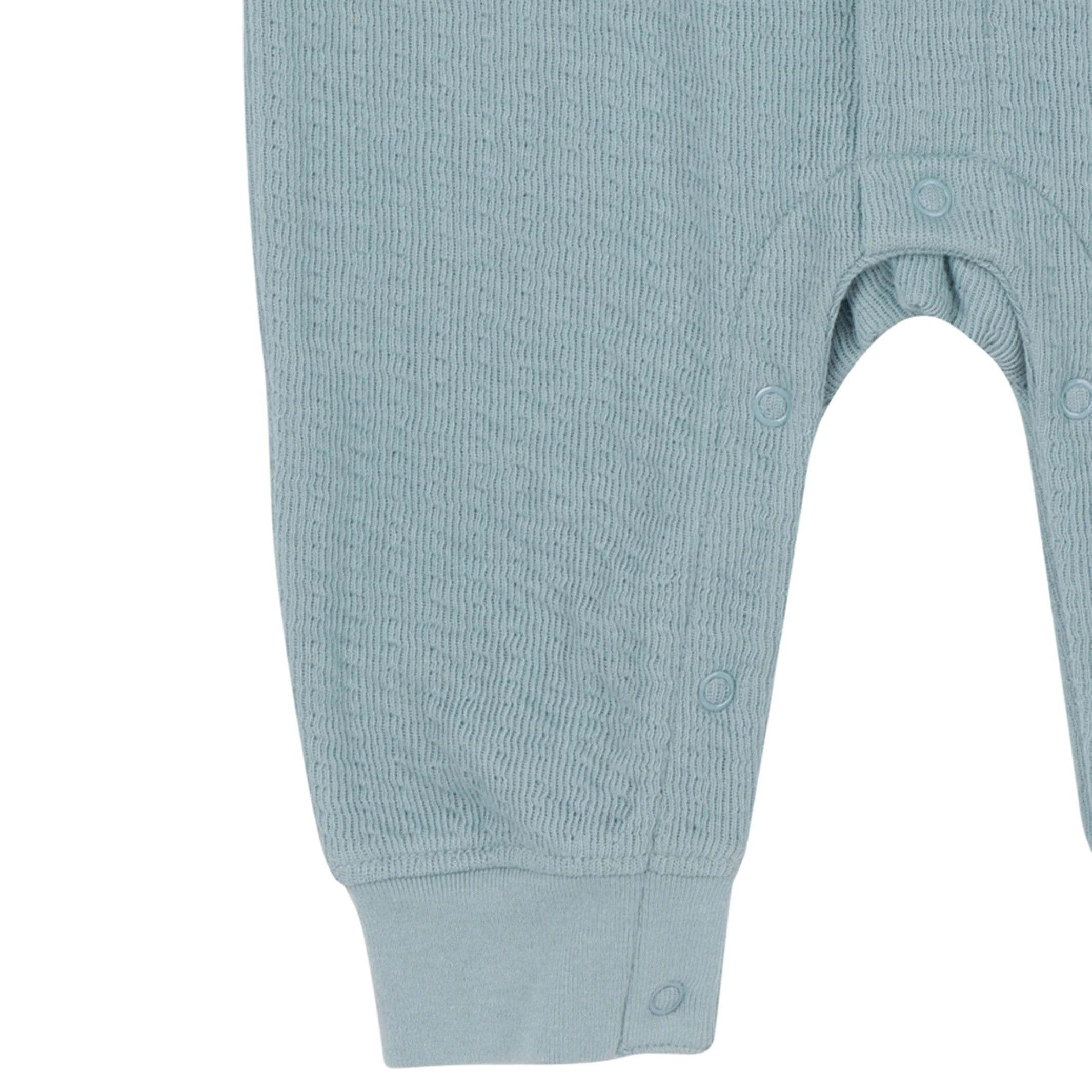 Baby Boys Blue Hooded Romper - Image 7