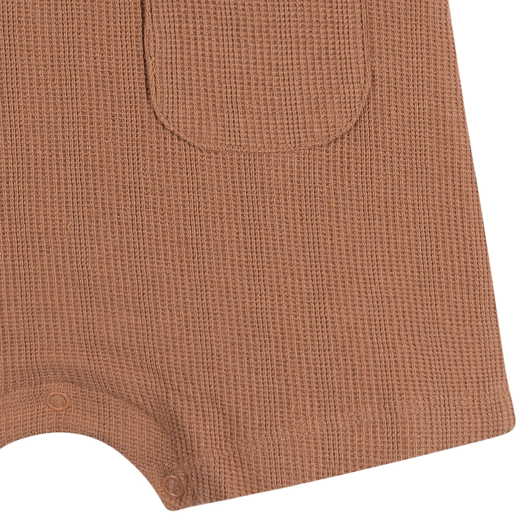 Baby Boys Mocha Henley Romper - Image 5