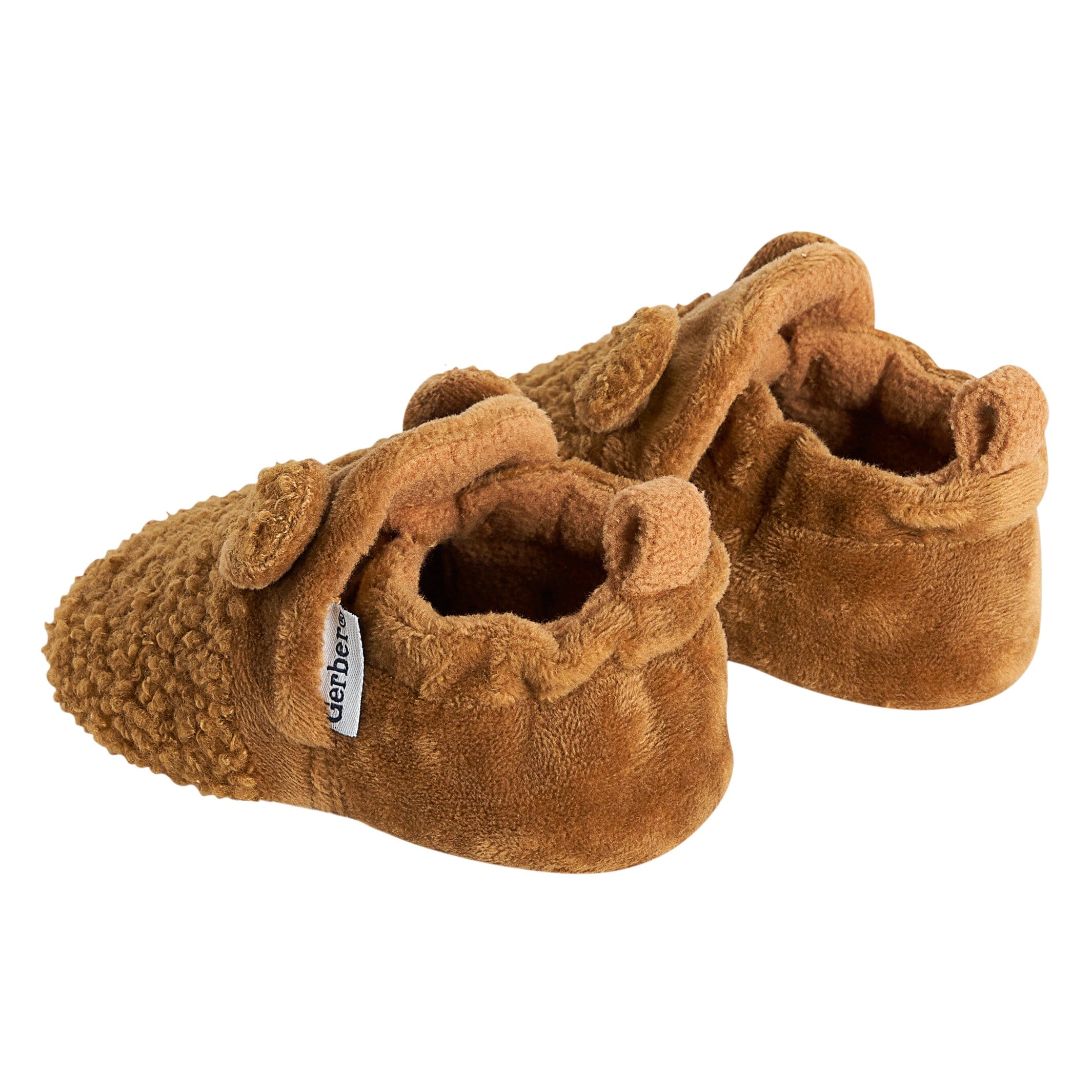 Baby Neutral Brown Sherpa Booties - Image 4