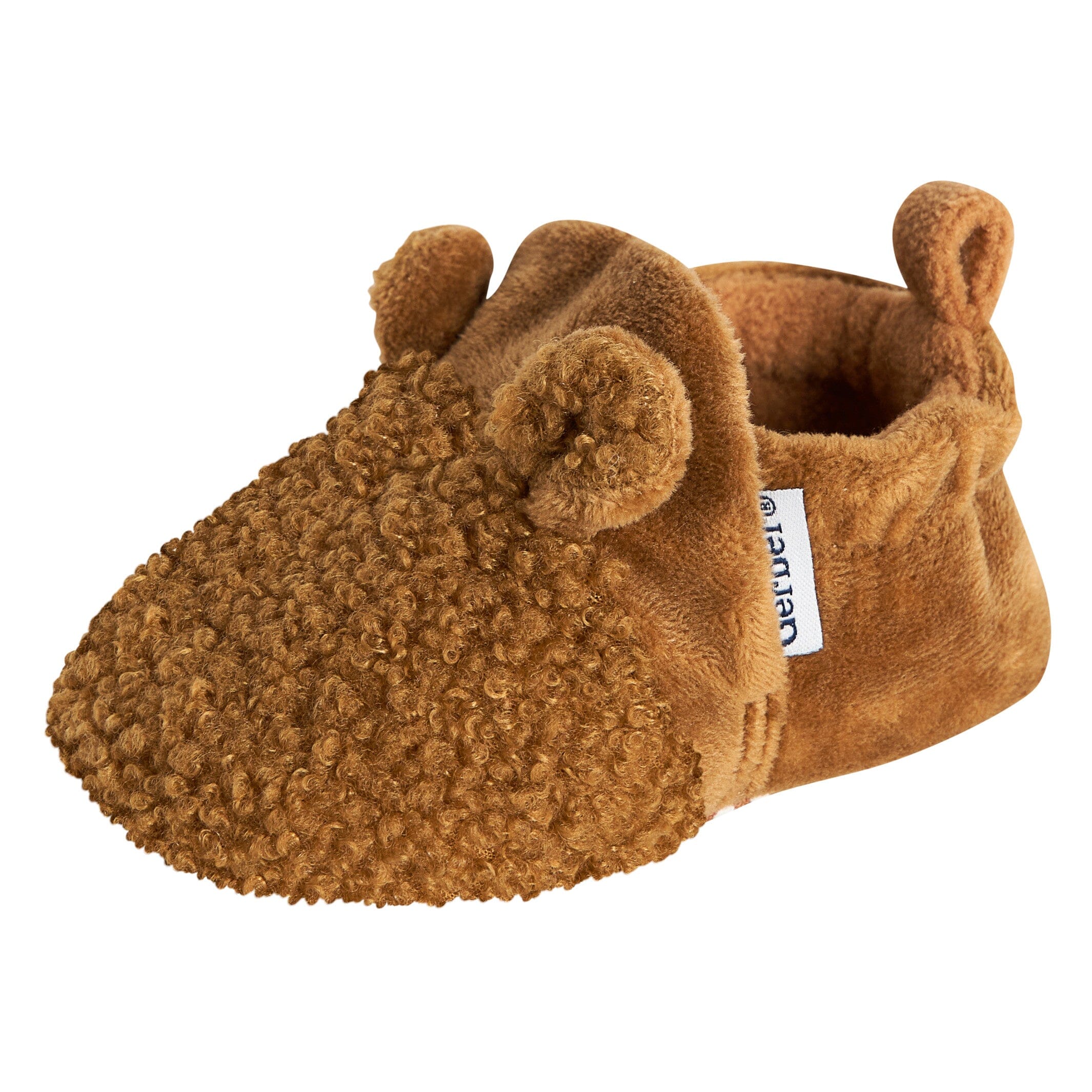 Baby Neutral Brown Sherpa Booties - Image 6