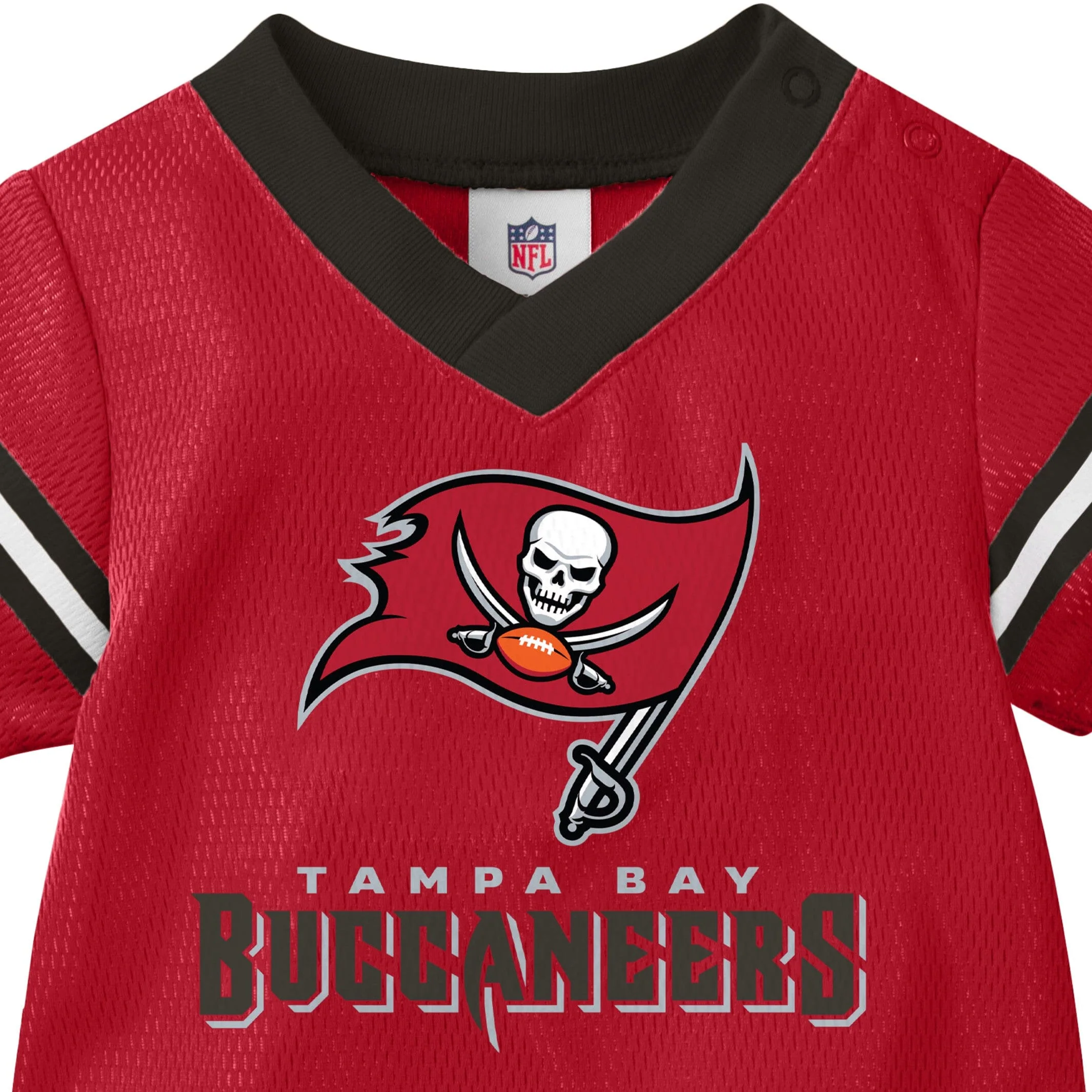 Baby Boys Tampa Bay Buccaneers Short Sleeve Jersey Bodysuit - Image 4