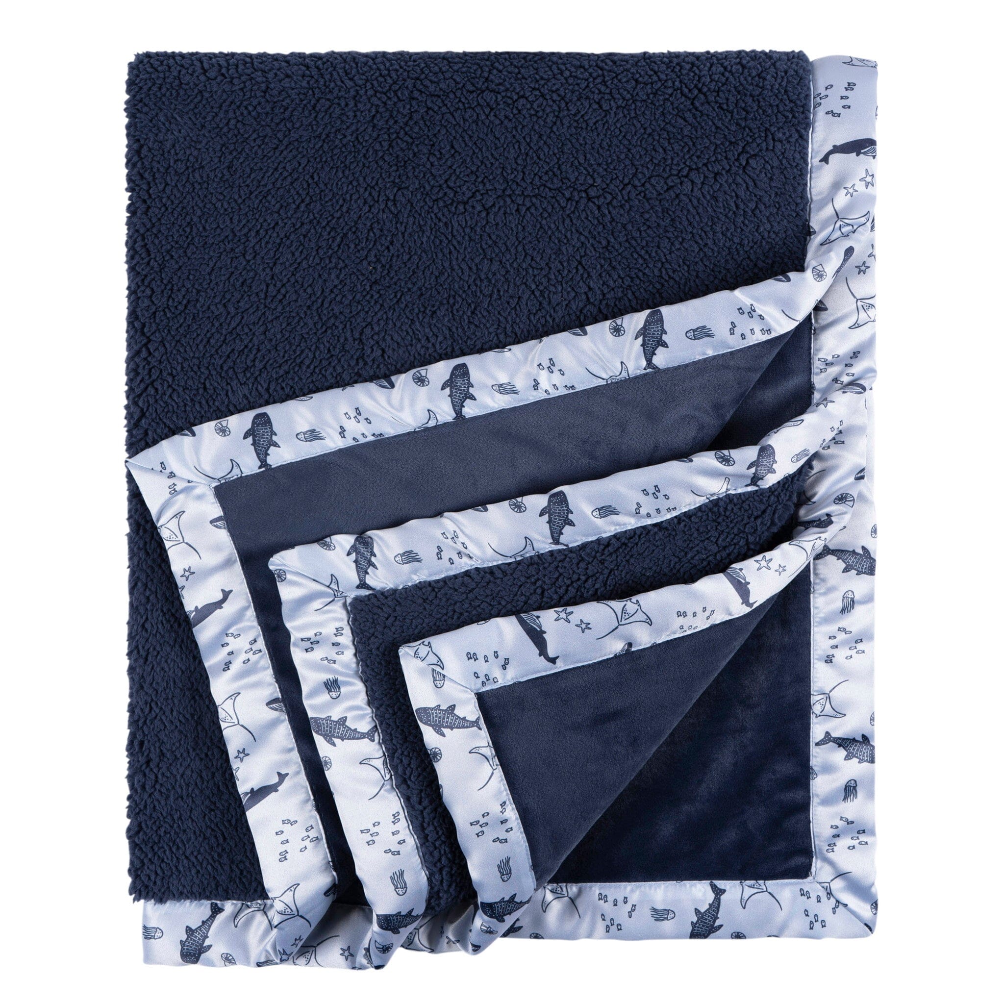 Embroidered Coastal Calm Plush Blanket - Image 5