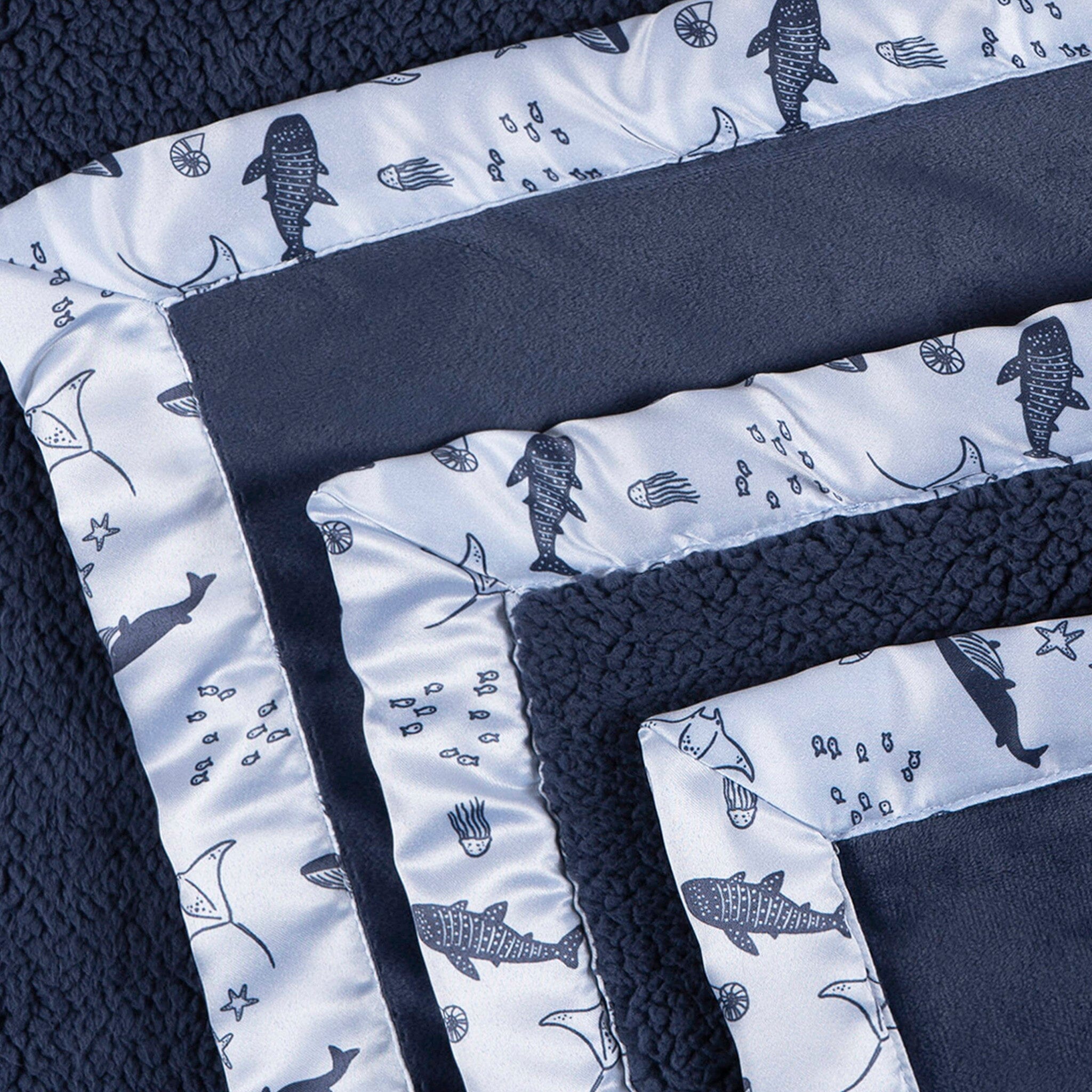 Embroidered Coastal Calm Plush Blanket - Image 7