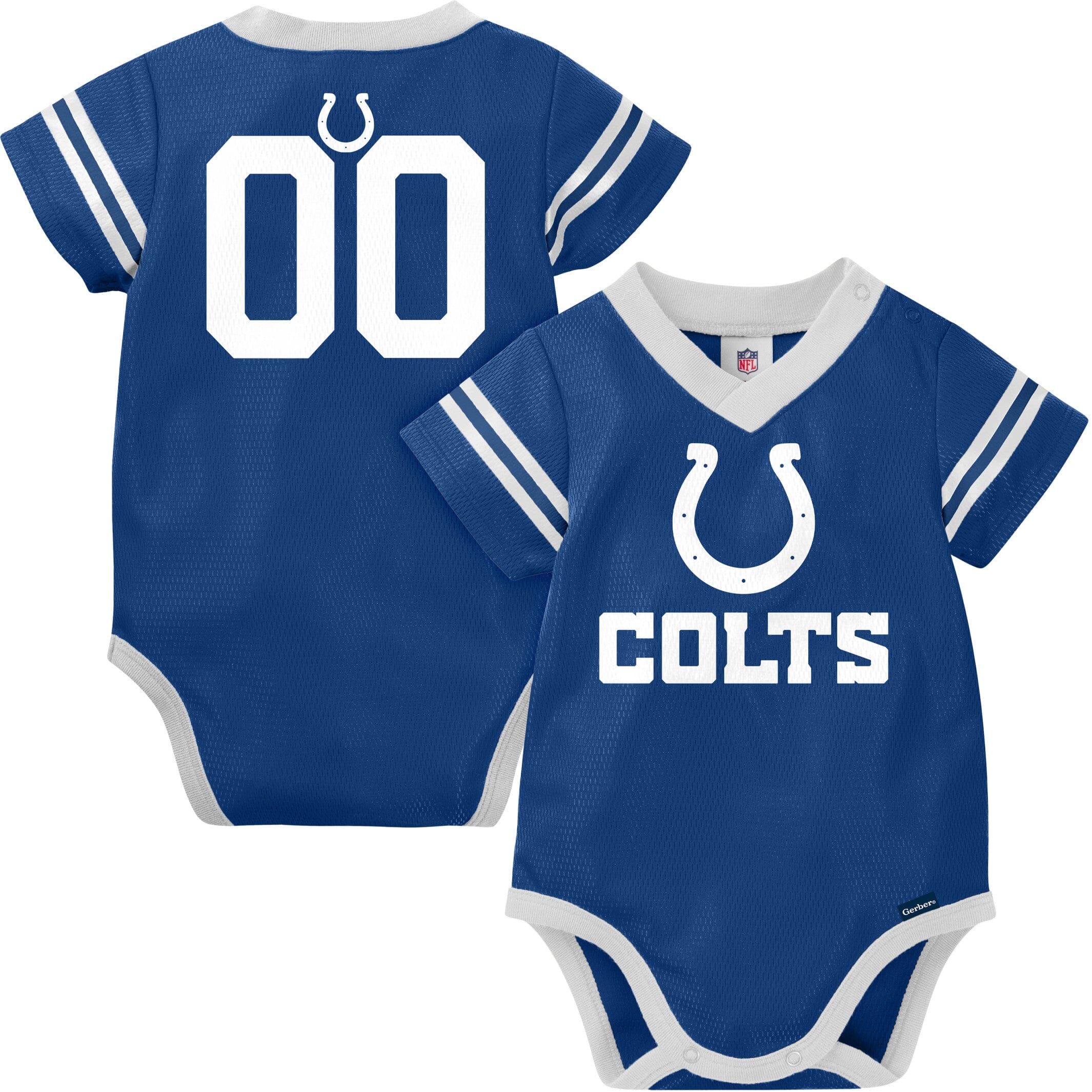 Baby Boys Indianapolis Colts Short Sleeve Jersey Bodysuit - Image 3