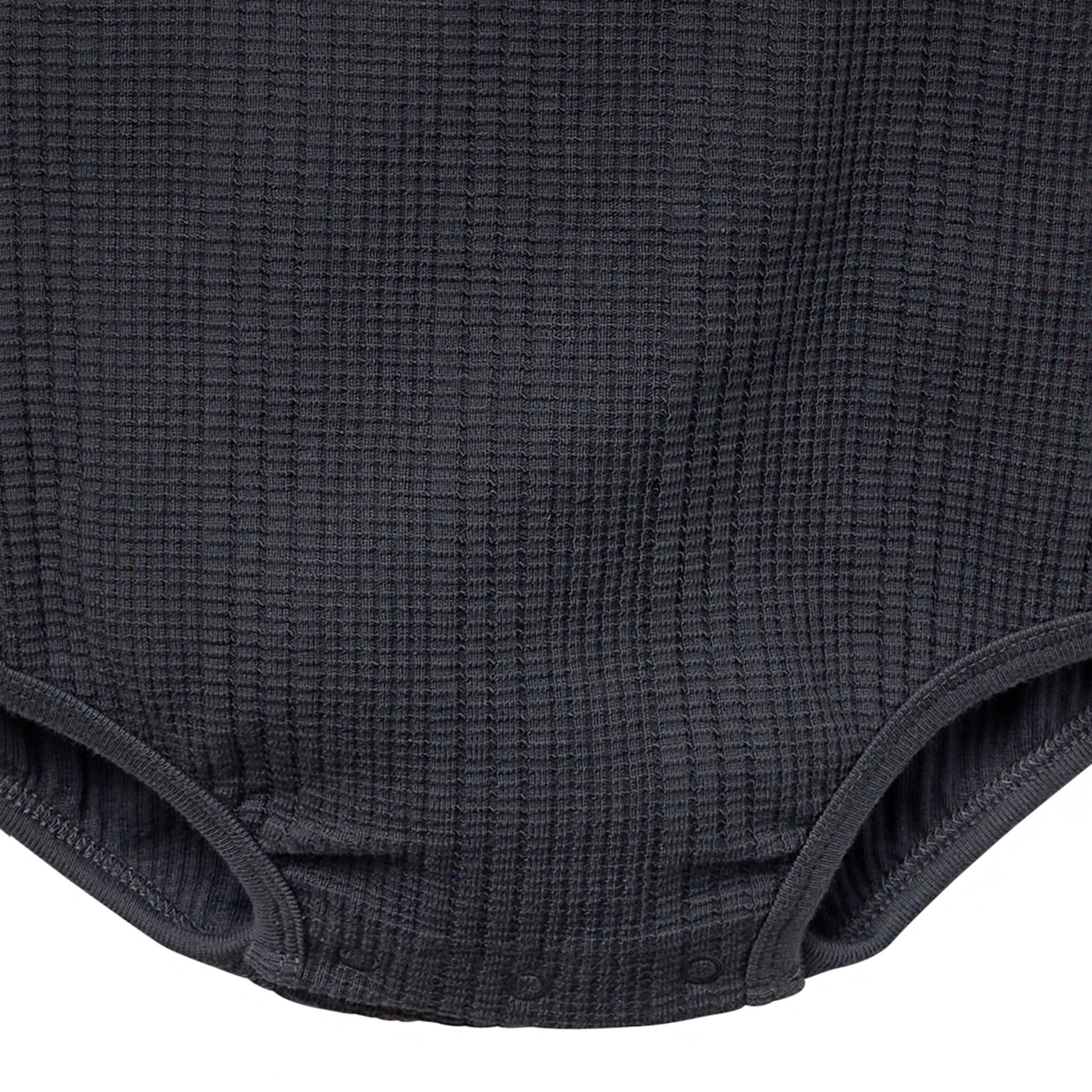 Baby Neutral Dark Grey Dumpling Romper - Image 3
