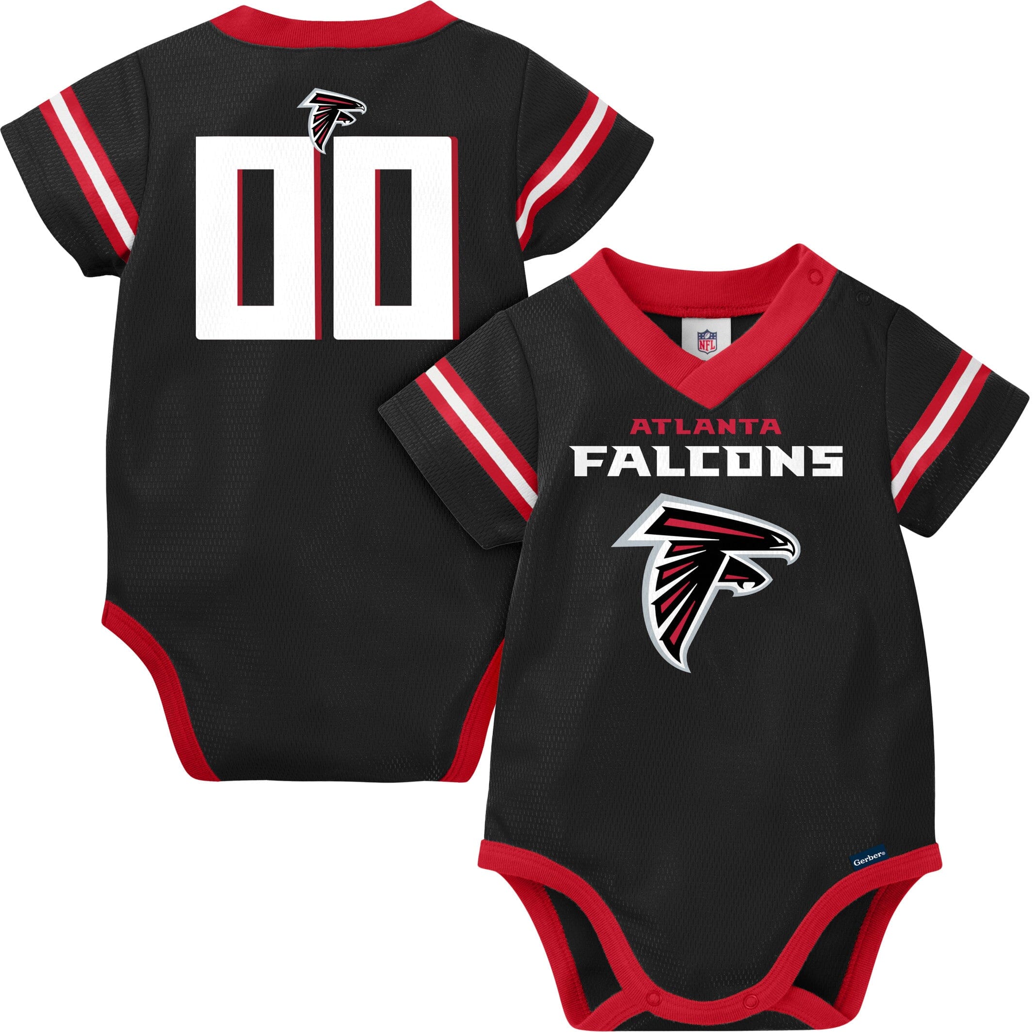Baby Boys Atlanta Falcons Short Sleeve Jersey Bodysuit - Image 4