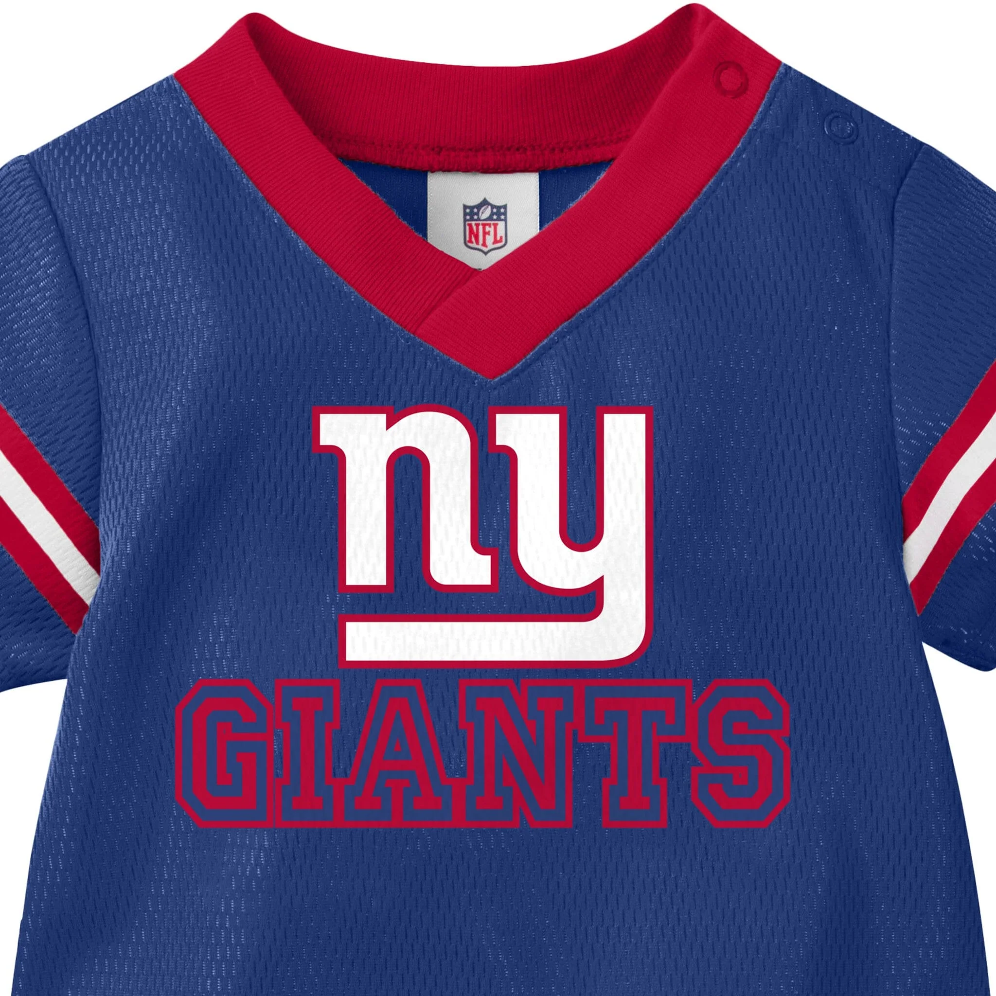 Baby Boys New York Giants Short Sleeve Jersey Bodysuit - Image 5