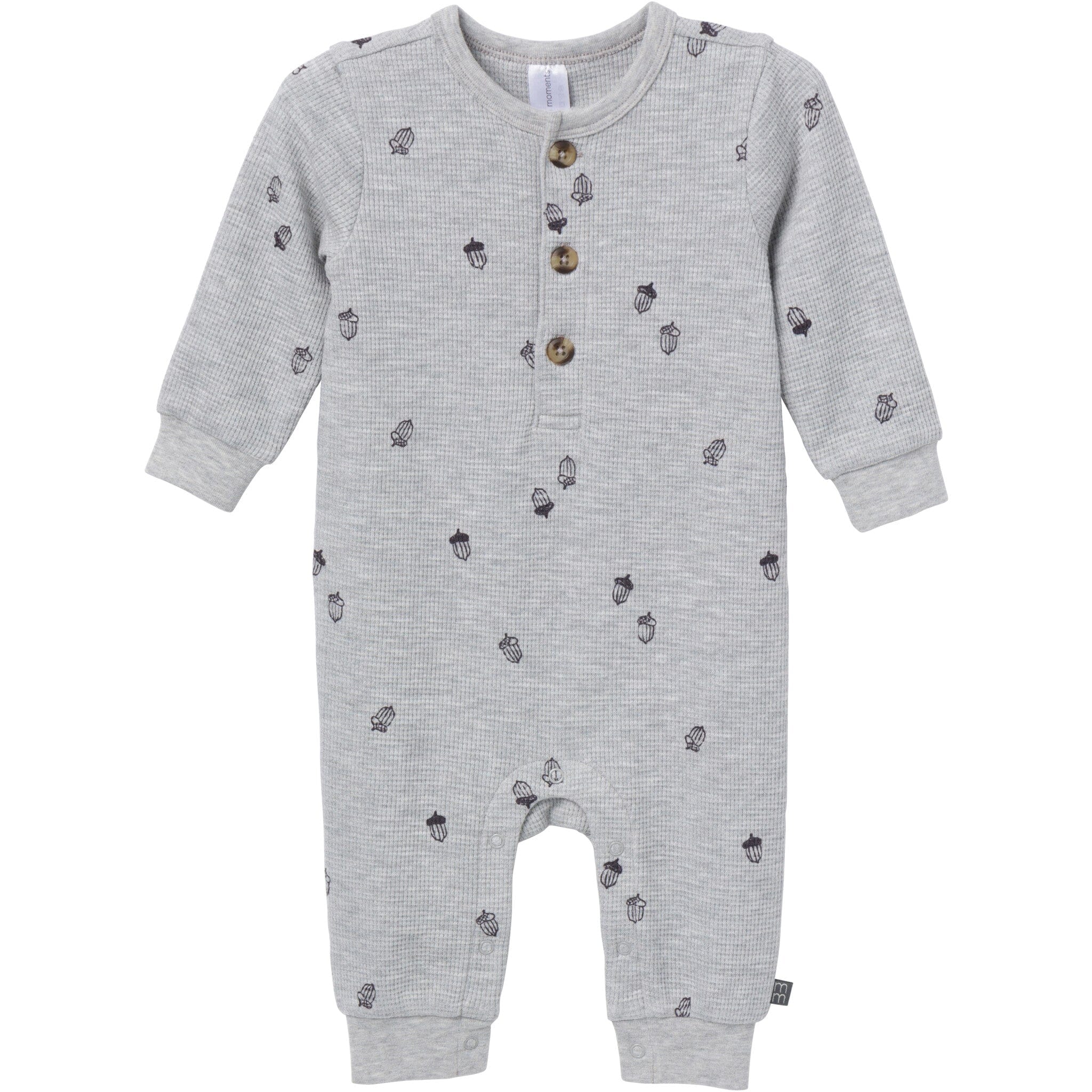 Baby Boys Grey Heather Acorn Slouch Romper