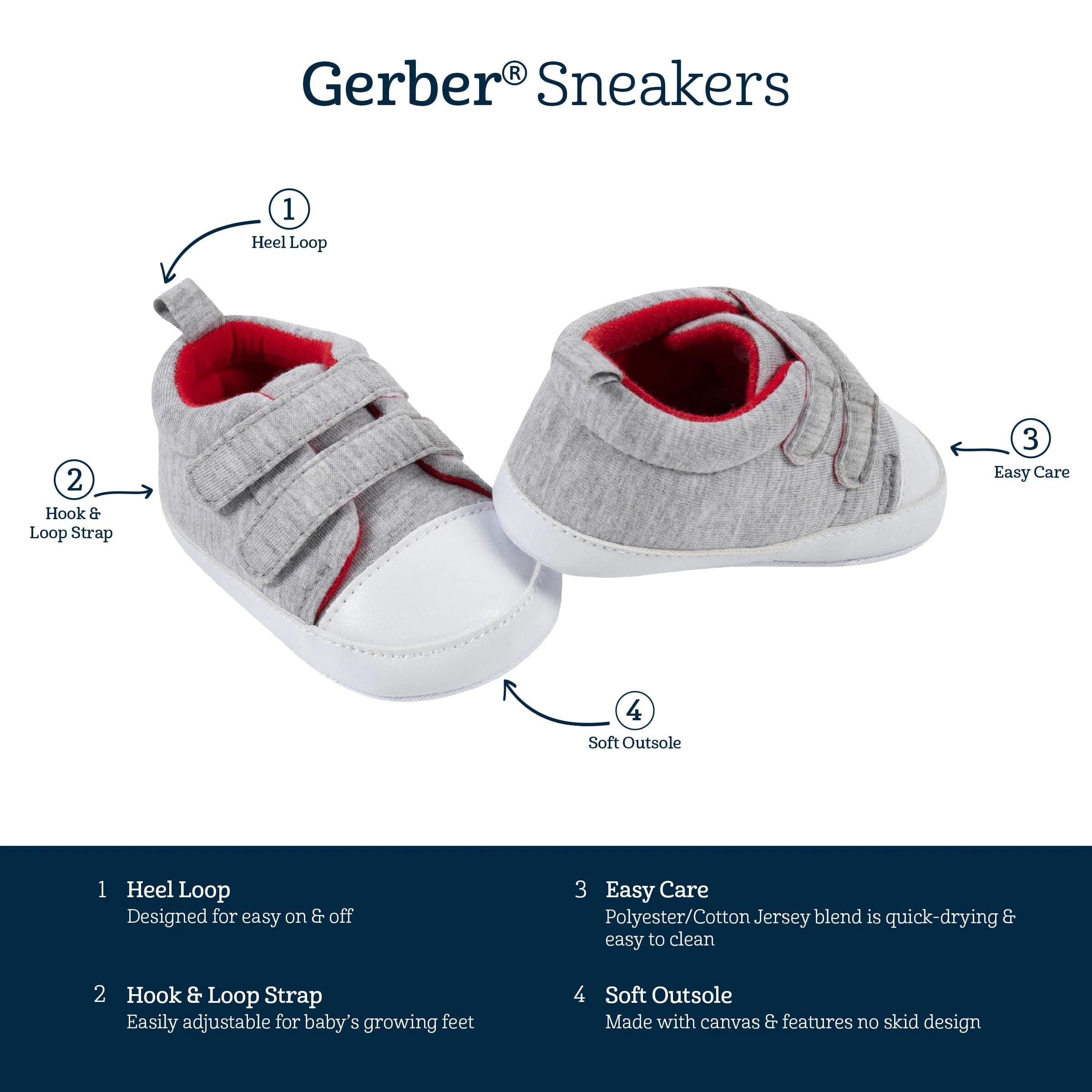 Baby Neutral Heather Gray Sneakers - Image 6