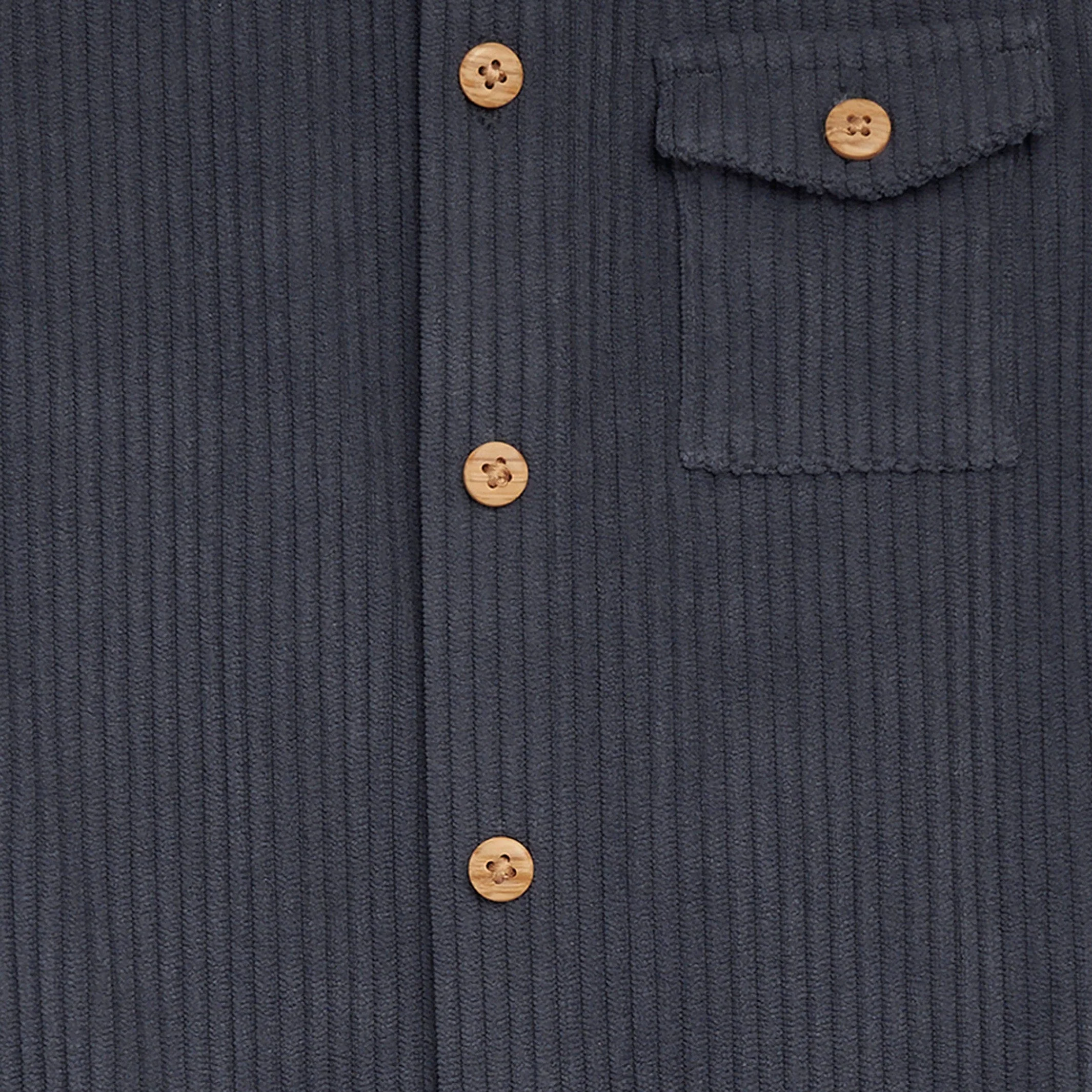 Baby Boys Navy Corduroy Romper - Image 3