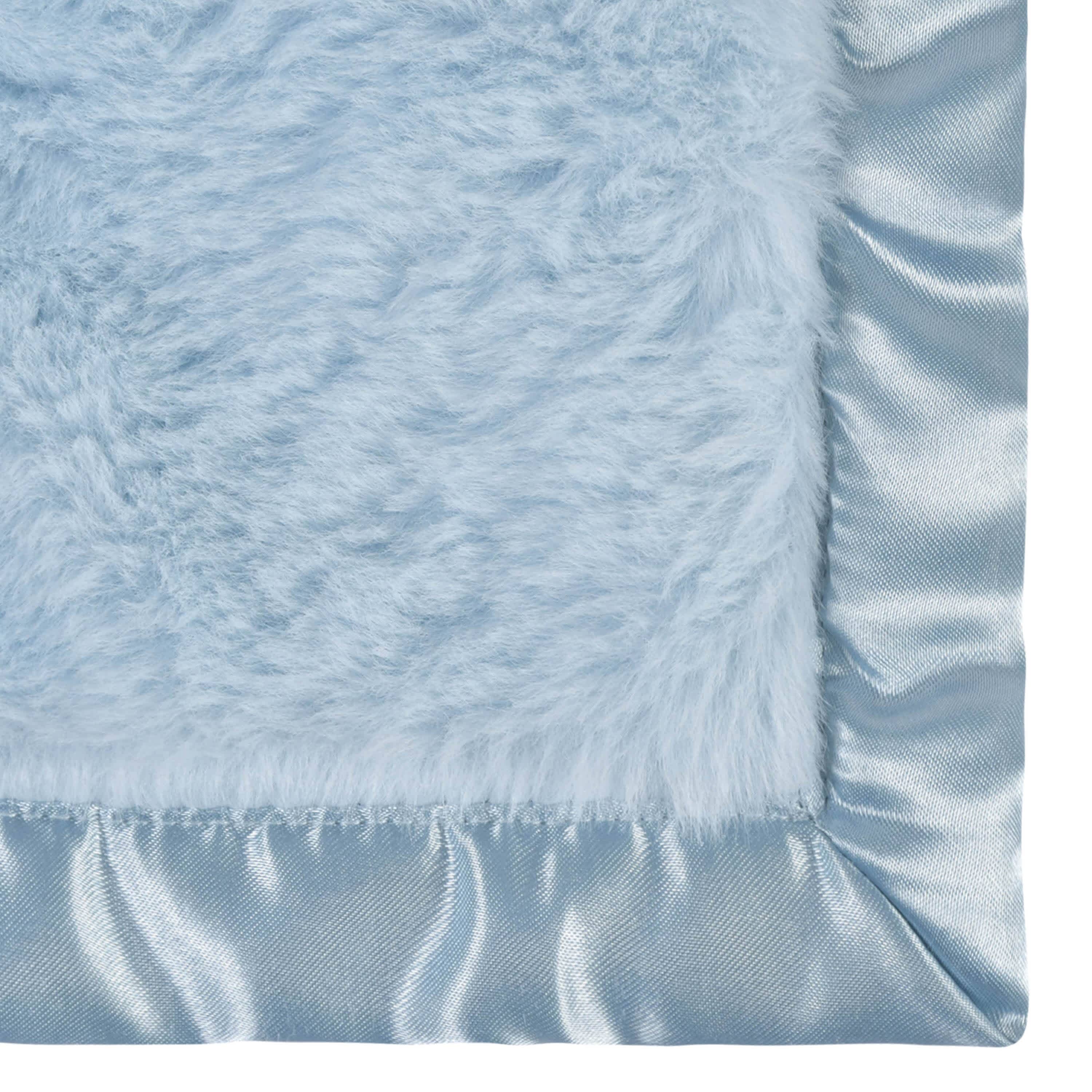 Embroidered Boys Light Blue Plush Blanket - Image 5